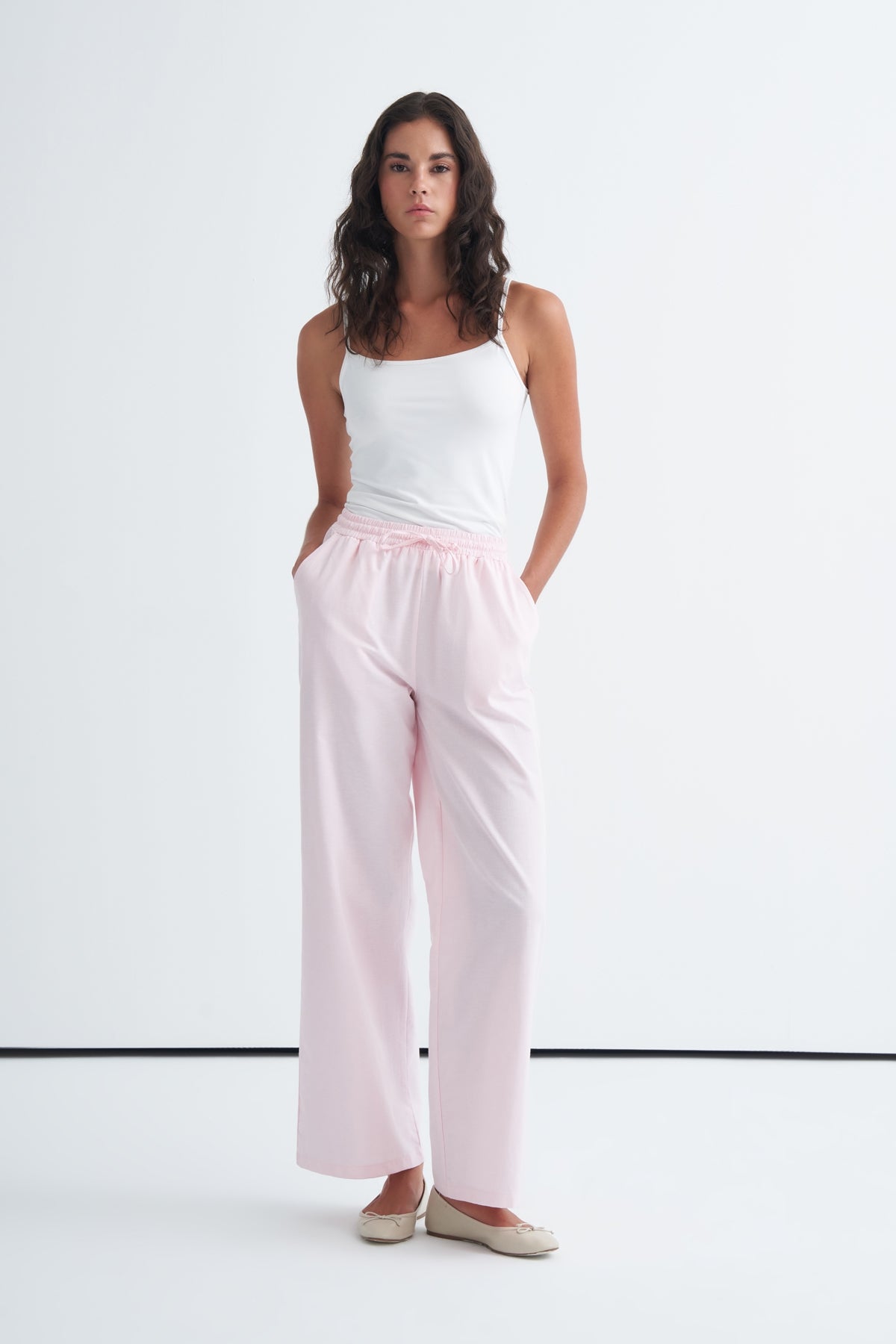 Basic Gömlek Pantolon Takım Pembe