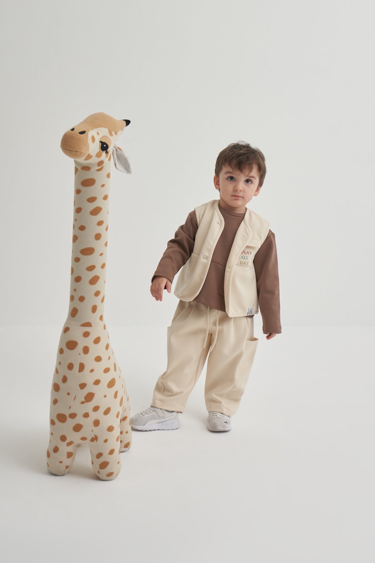 Unisex Çocuk İnterlok Sweat Kahve