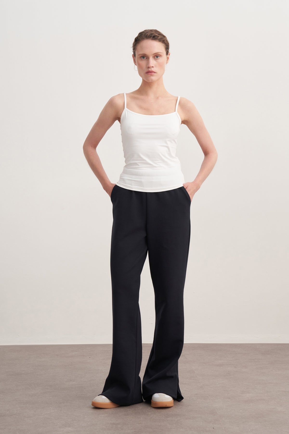 Kadın İnterlok Oversize Spor Ceket Takım Lacivert