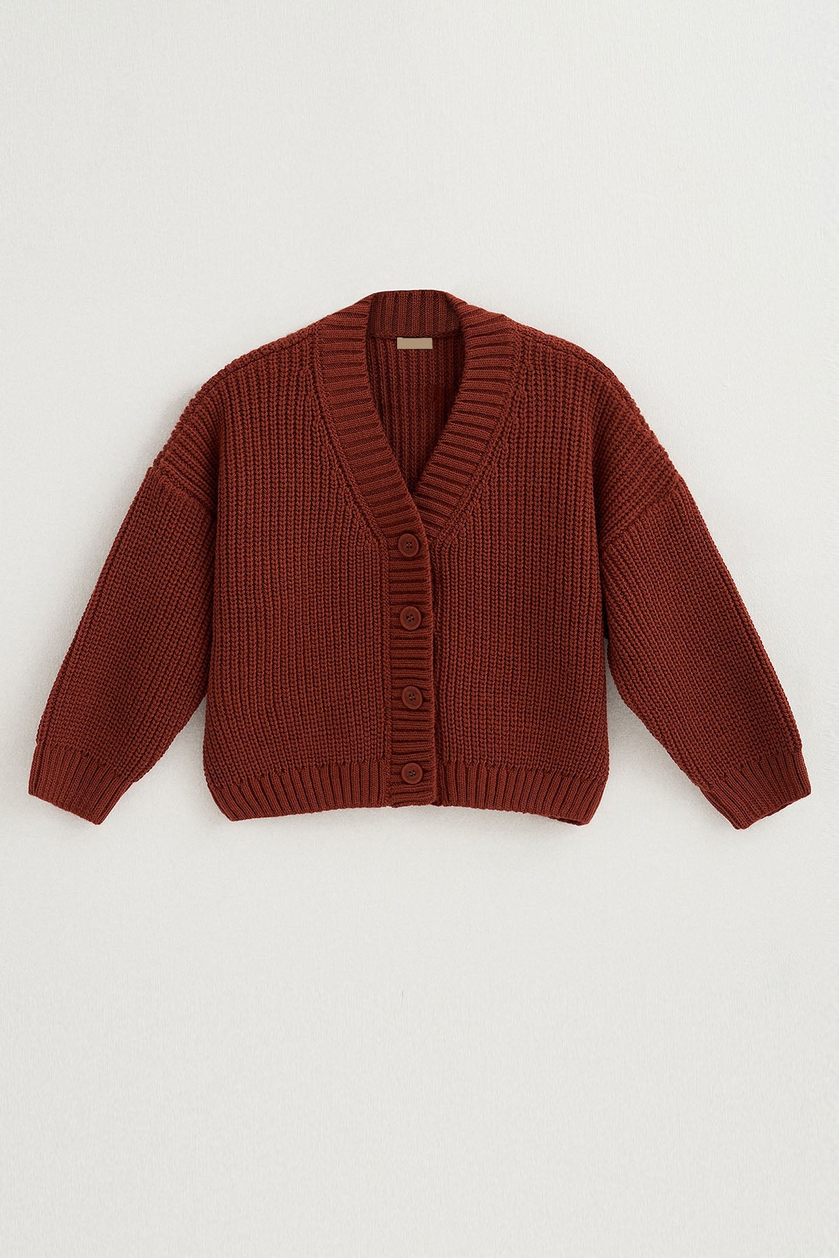 Çocuk Triko Hırka Kiremit