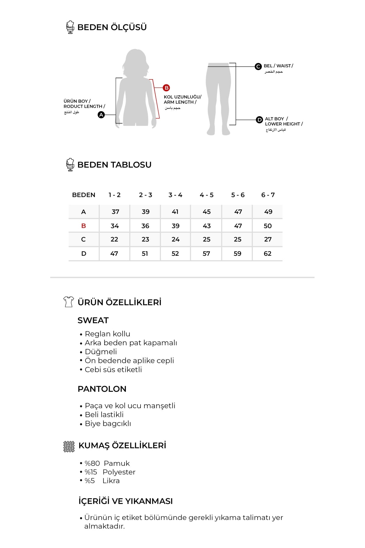 Unisex Çocuk Waffle Takım Yeşil