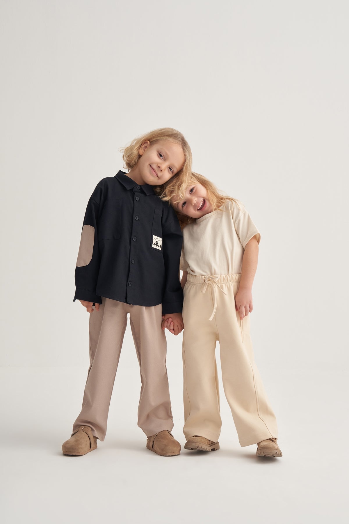 Unisex Çocuk Gabardin Gömlek Lacivert