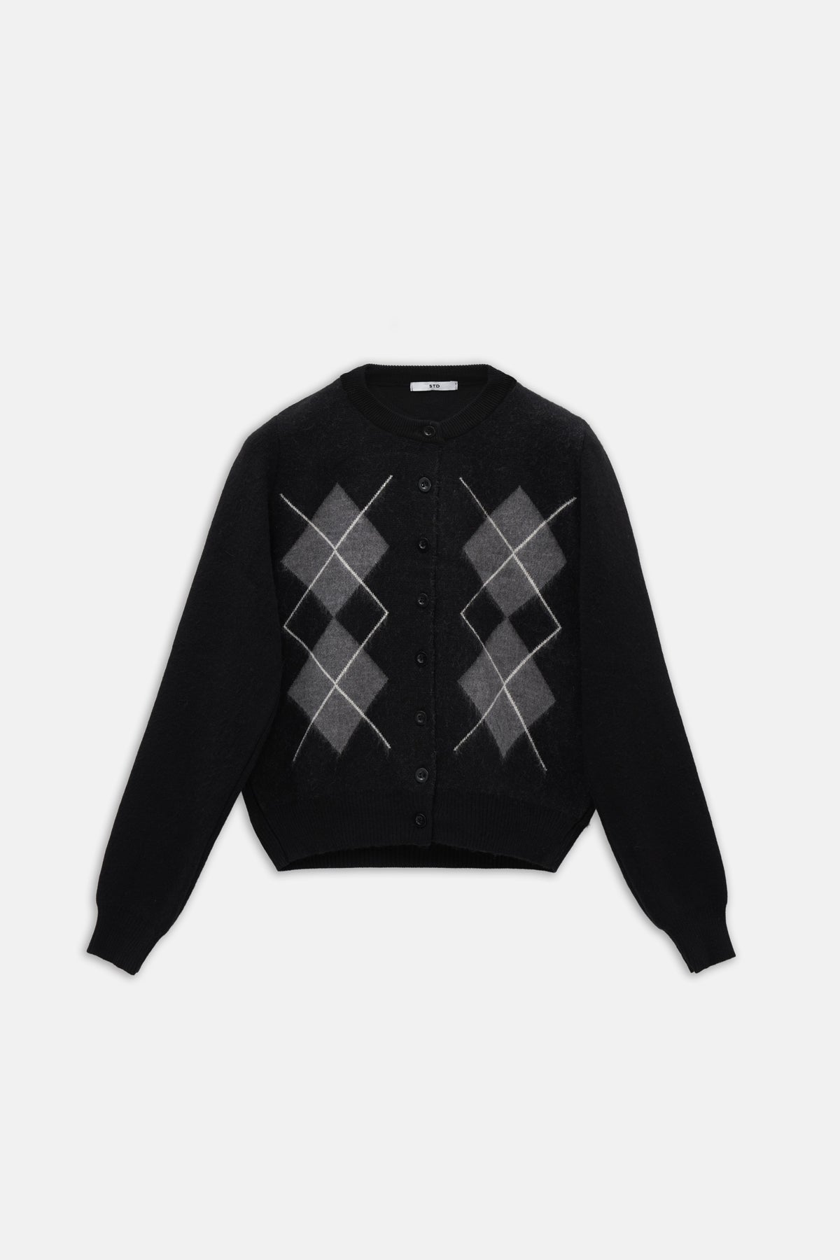 Kadın Baklava Desen Triko Hırka Siyah