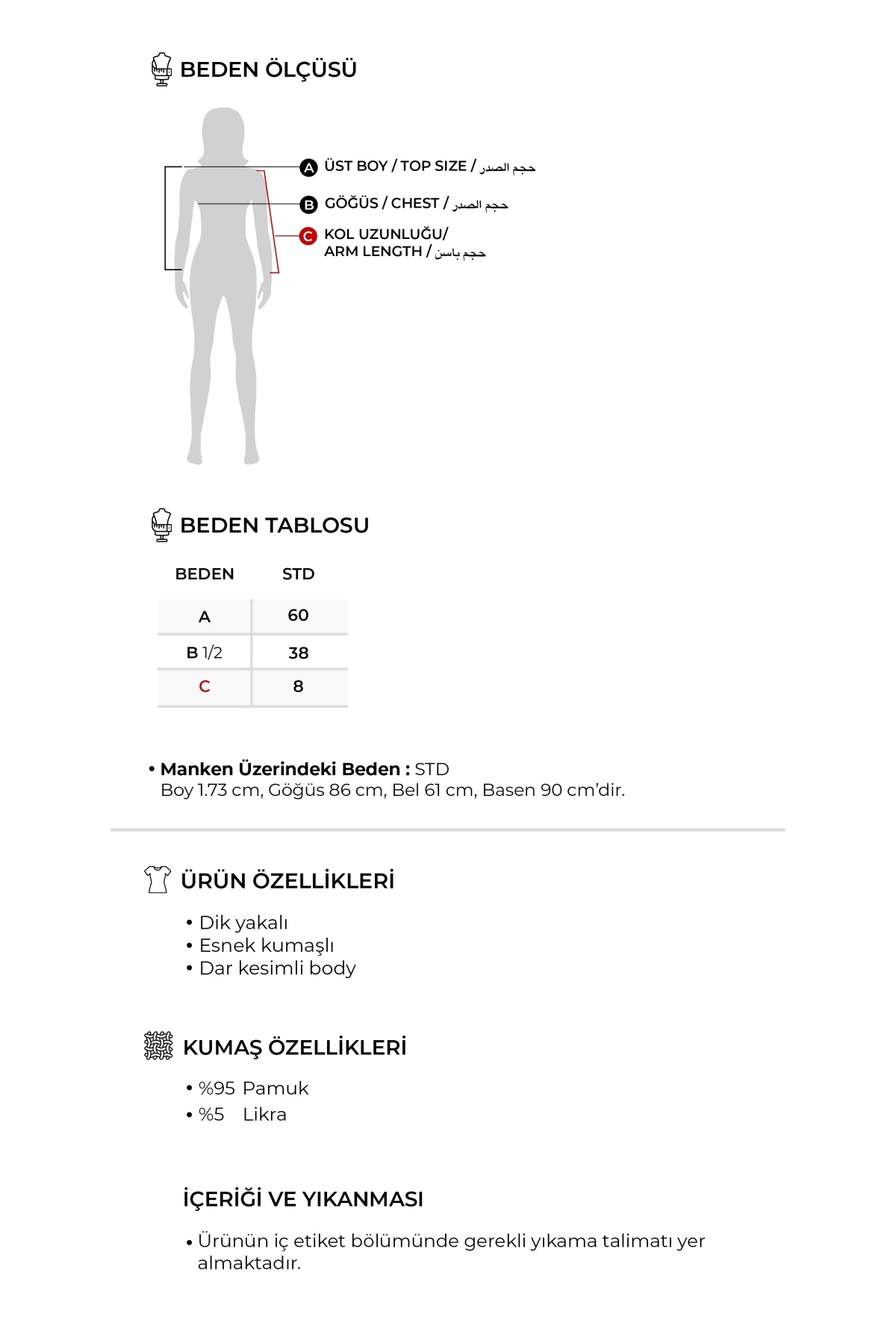Kadın Sıfır Kol Body Siyah