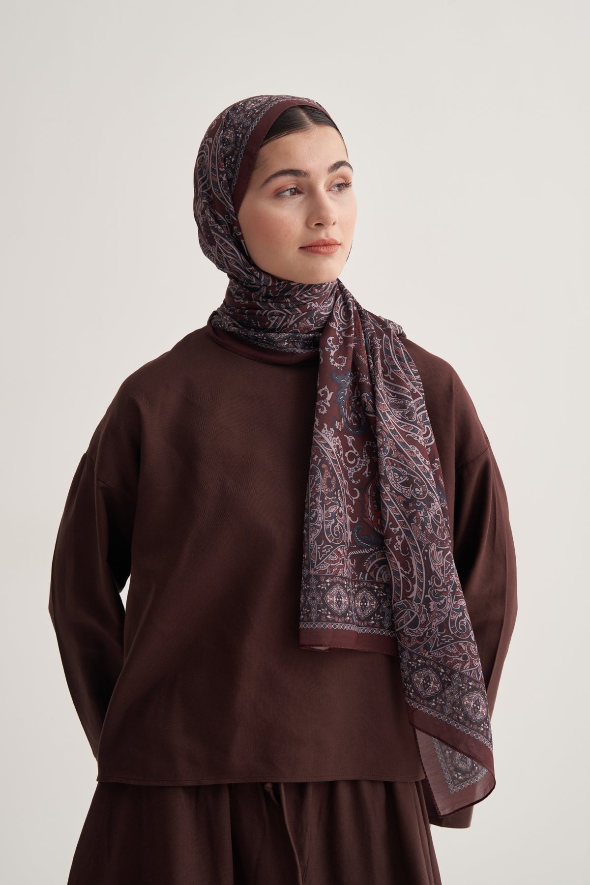Kadın Soft Dream Desen Şal Bordo