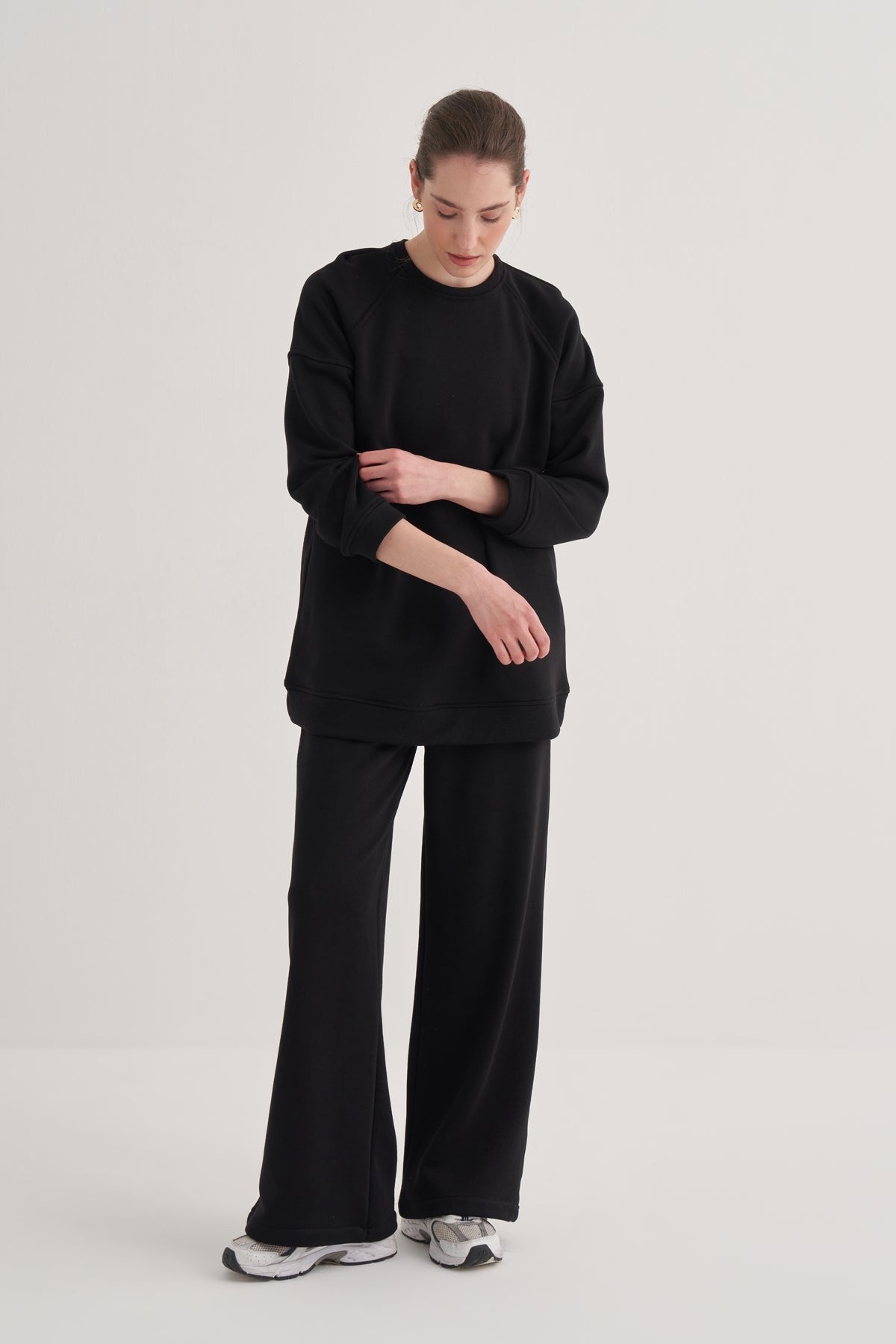 Kadın Oversize Sweat Siyah