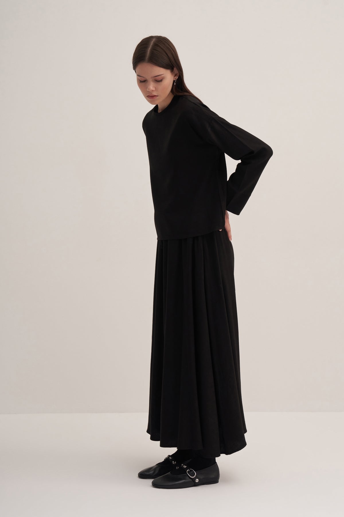 Kadın Etek Bluz Takım Siyah