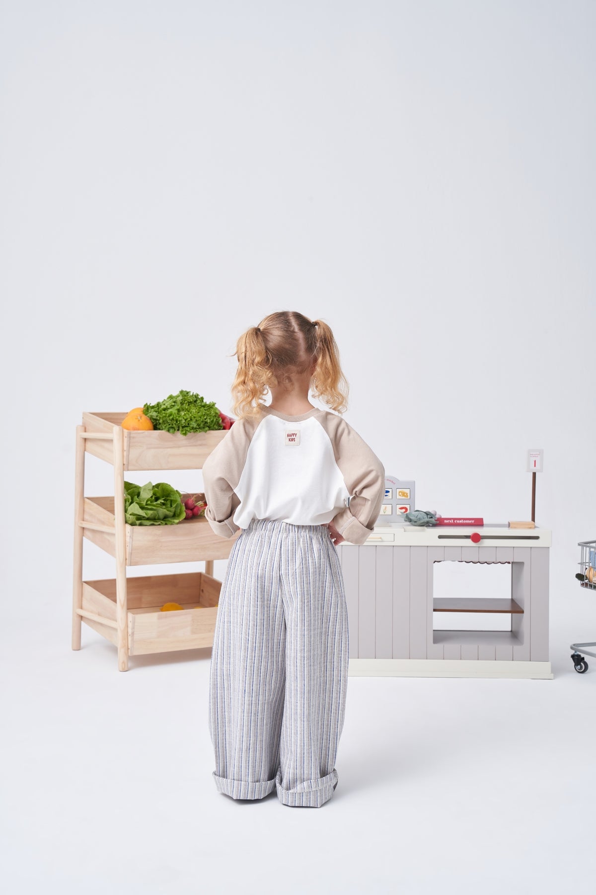 Unisex Çocuk Çizgili Pantolonlu Takım Lacivert