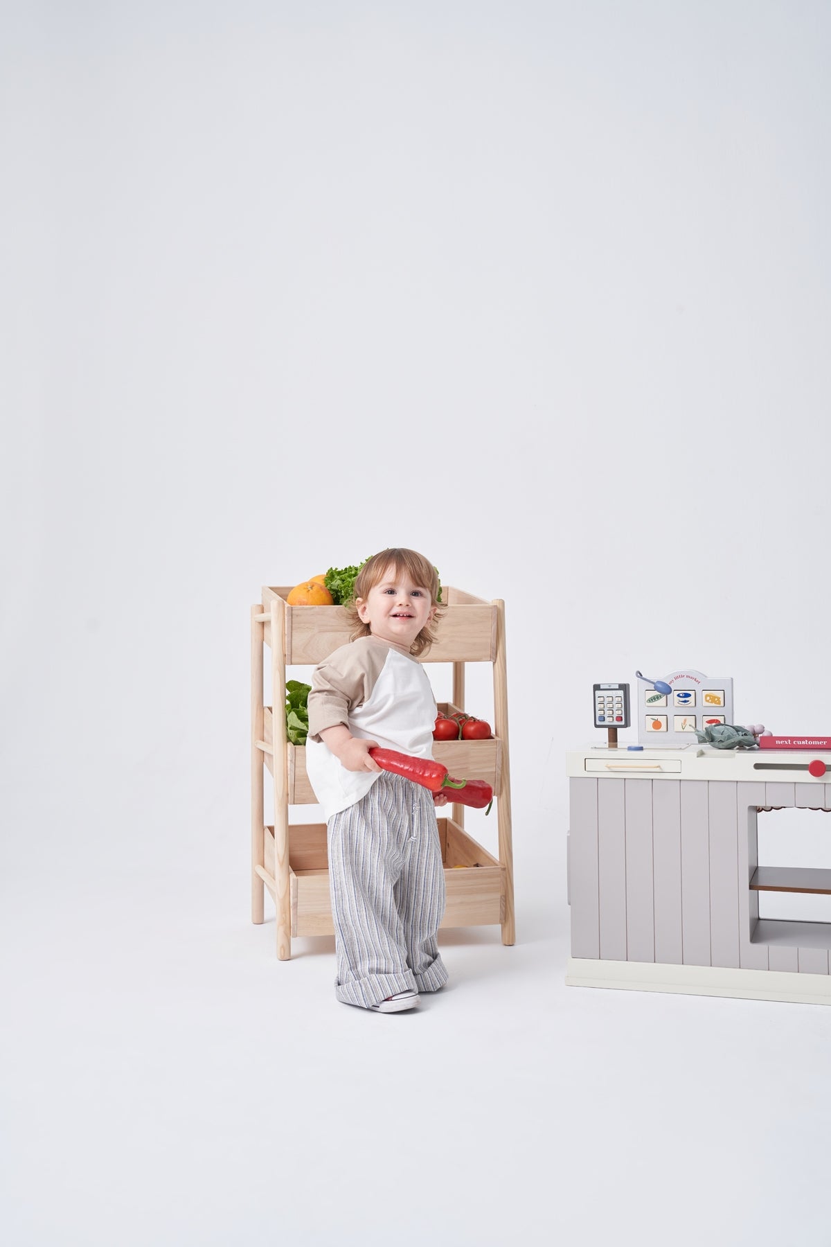 Unisex Çocuk Çizgili Pantolonlu Takım Lacivert