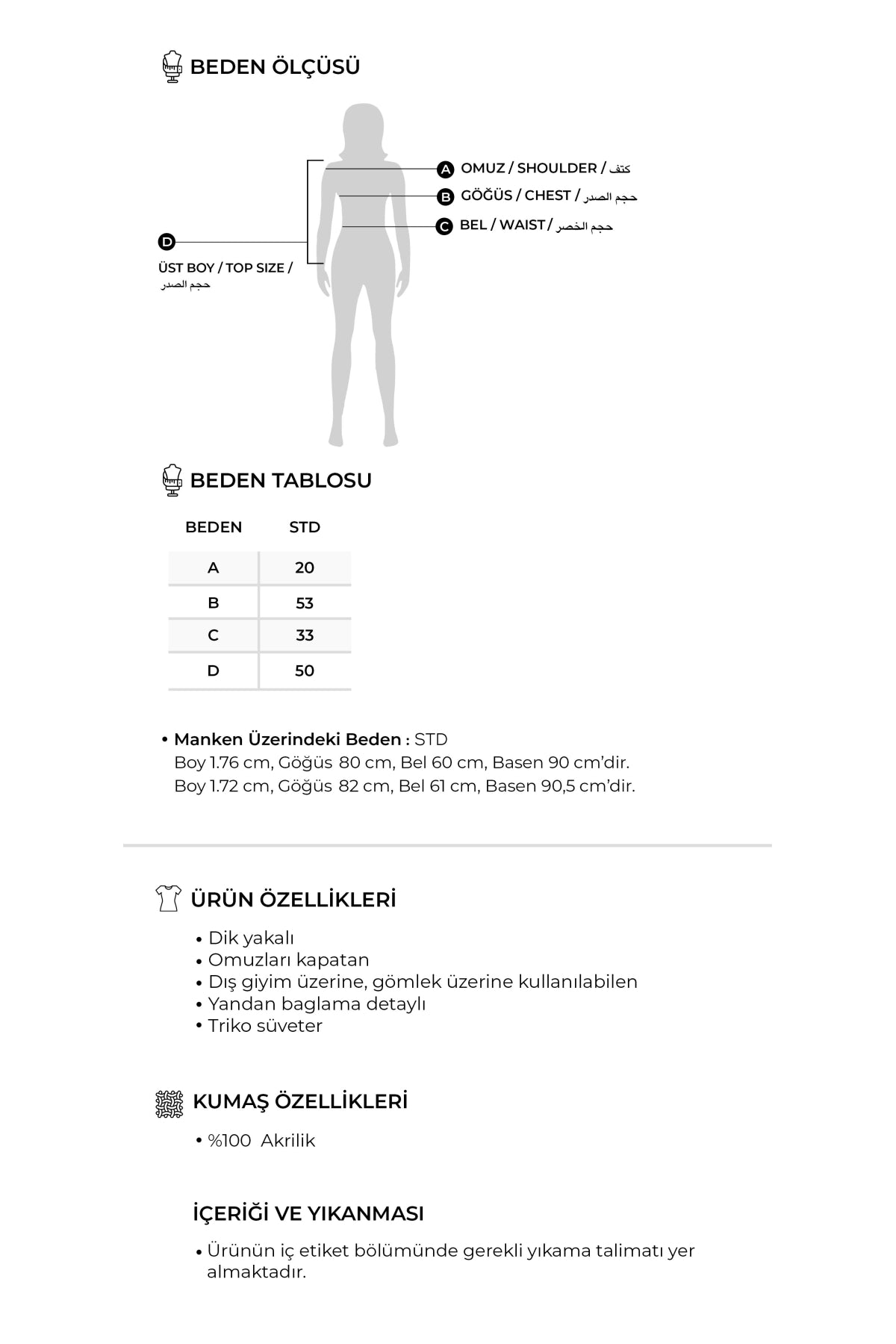 Kadın Bağlama Detaylı Triko Süveter Antrasit