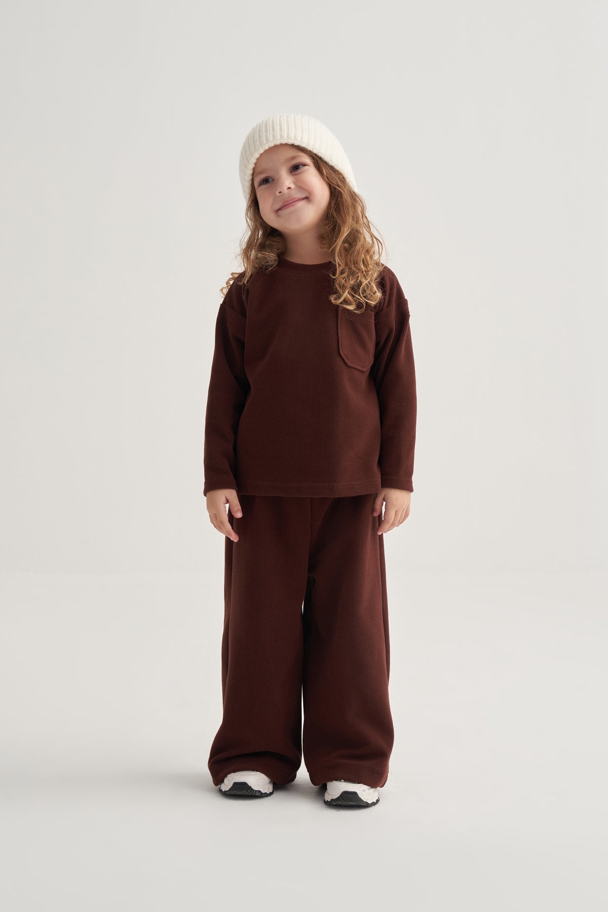 Kız Çocuk Ottoman Kumaş Takım Kahve