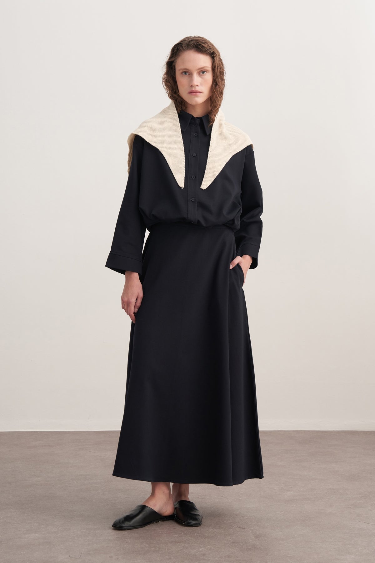 Kadın Triko Bandana Ekru