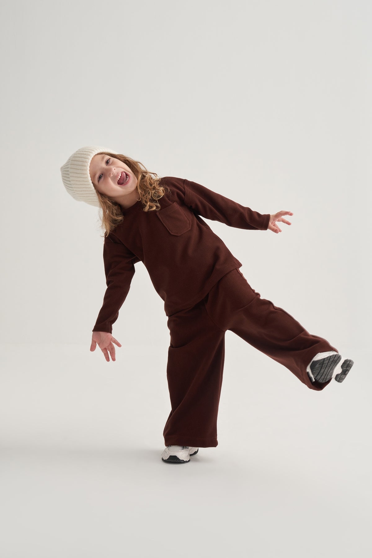 Kız Çocuk Ottoman Kumaş Takım Kahve