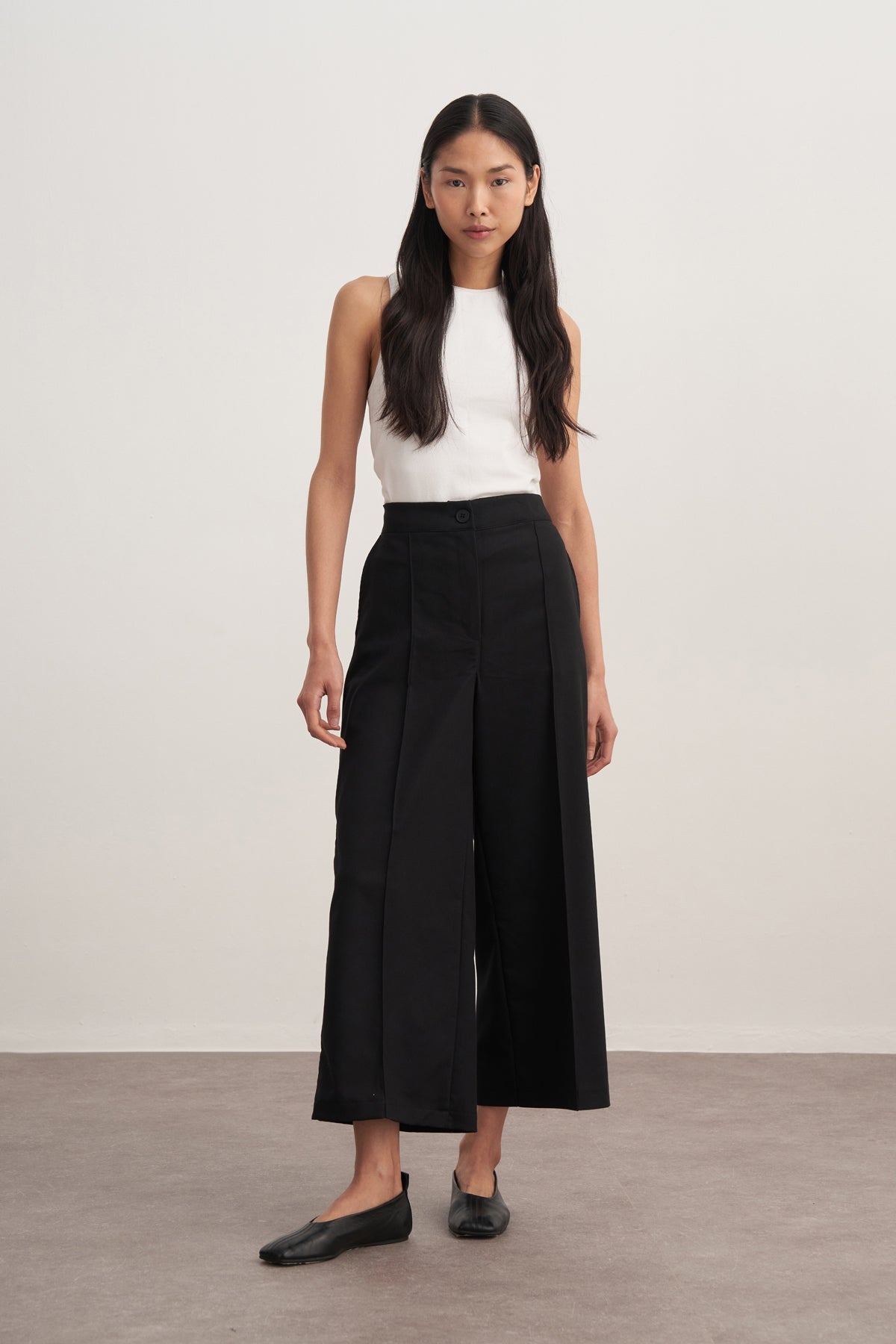 Kadın Gabardin Culotte Pantolon Siyah