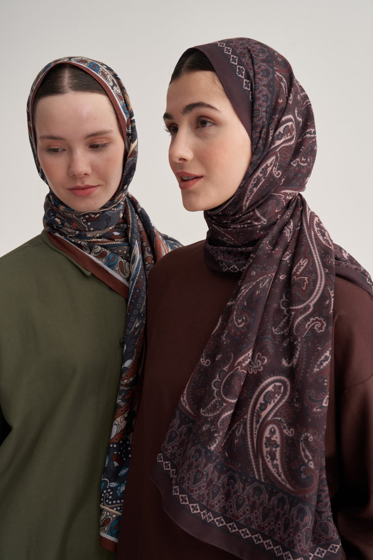 Kadın Soft Lily Desen Şal Acı Kahve