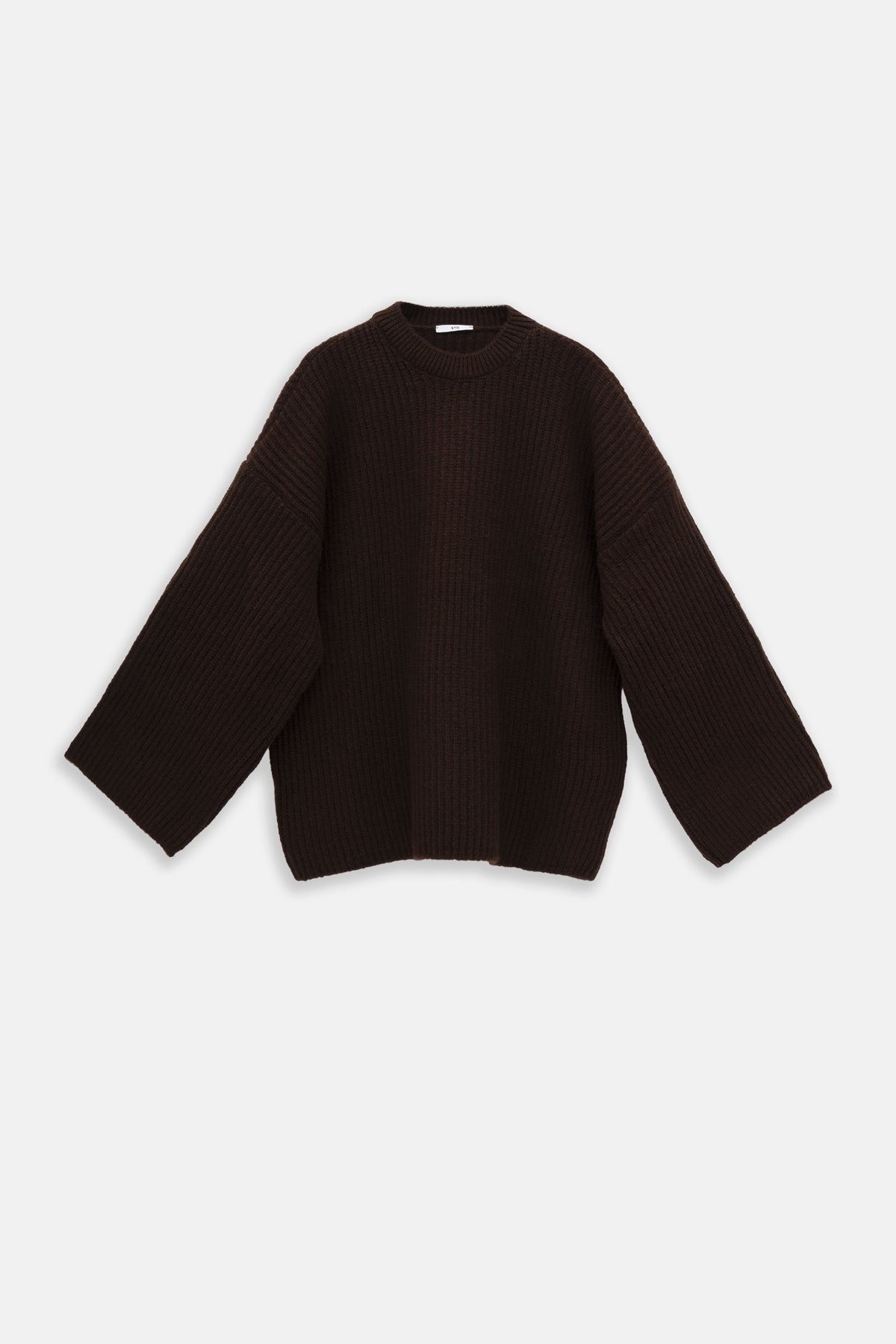 Kadın Oversize Triko Kazak Kahve