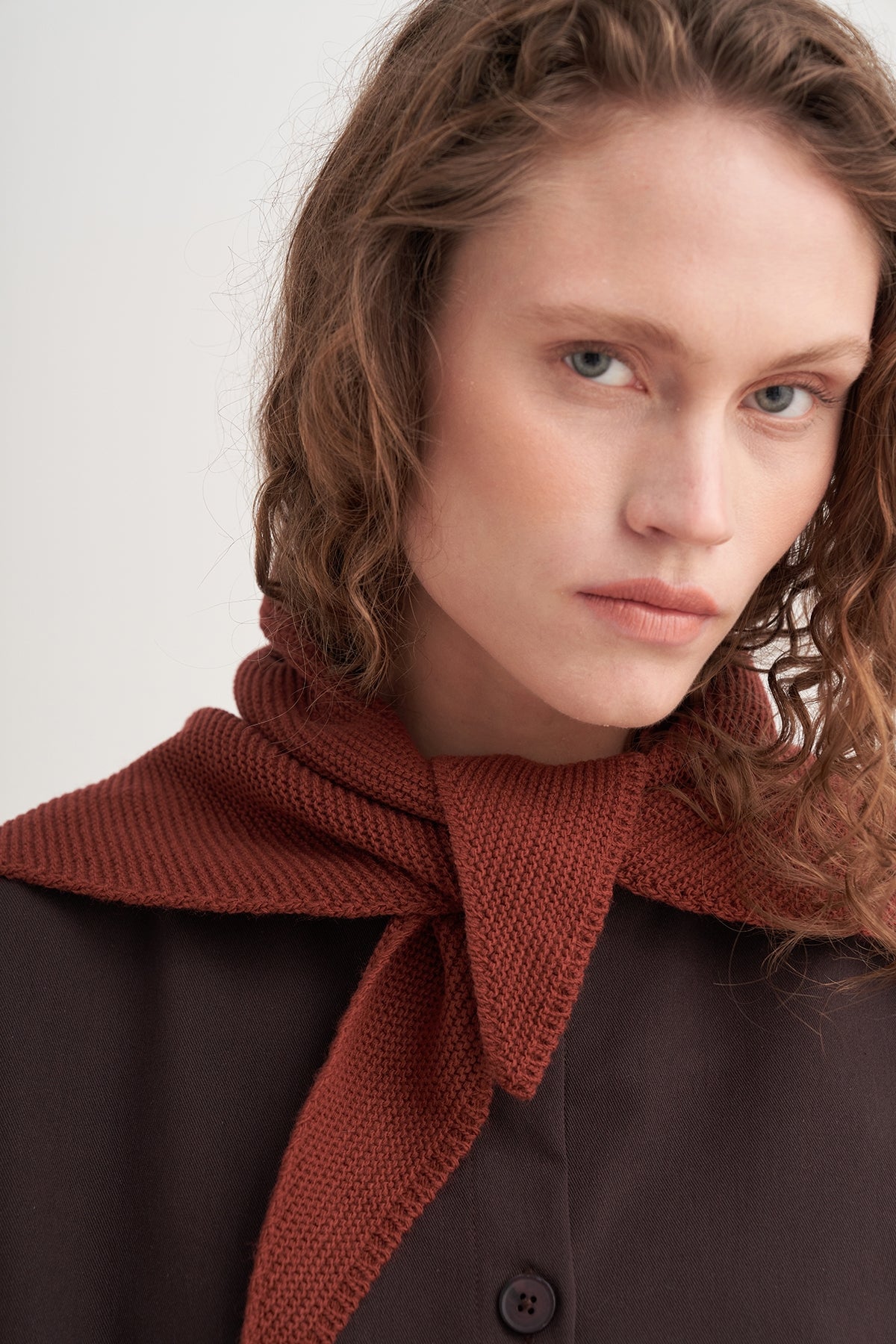 Kadın Triko Bandana Kiremit