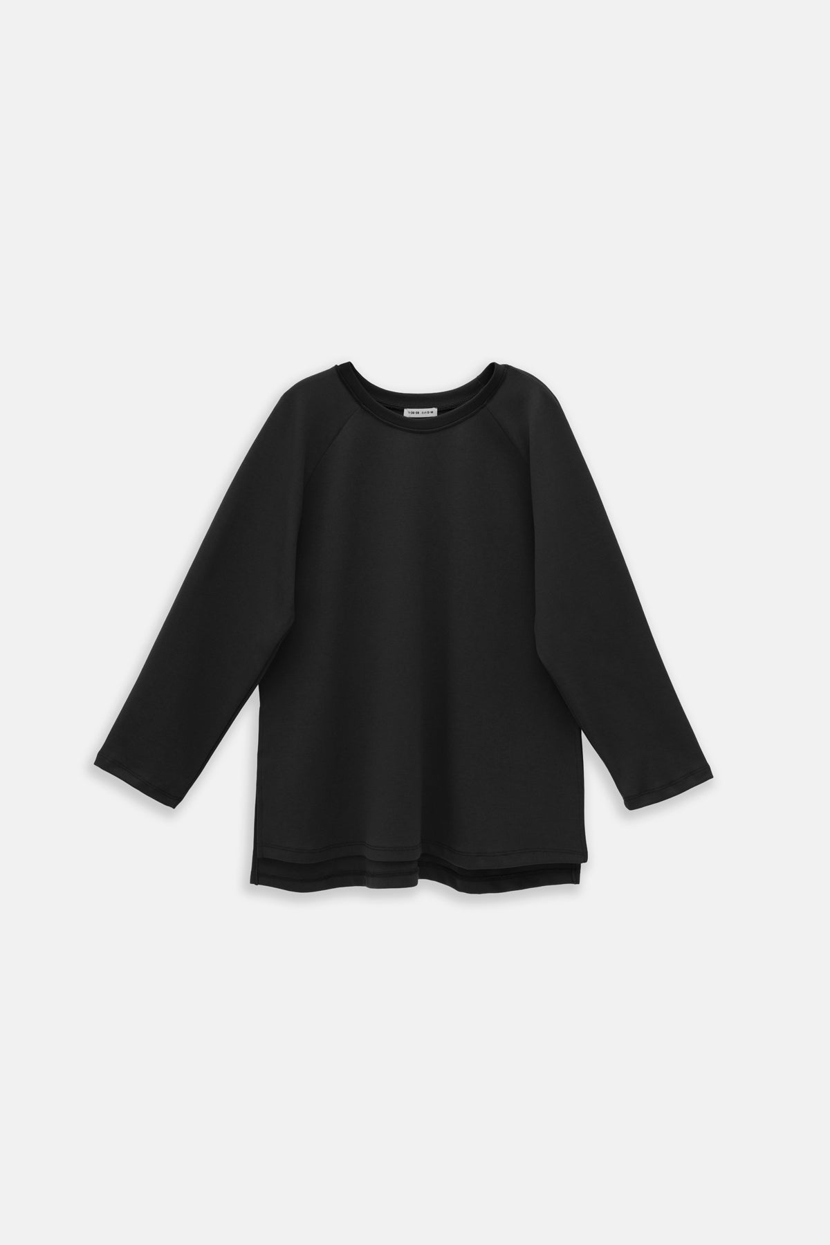 Kadın İnterlok Uzun Kollu Sweat Siyah