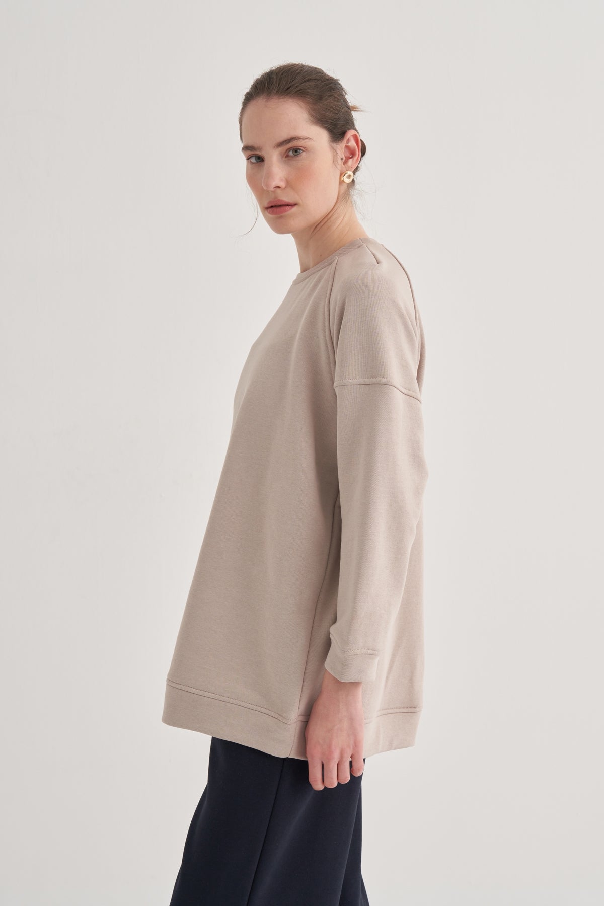 Kadın Oversize Sweat Taş