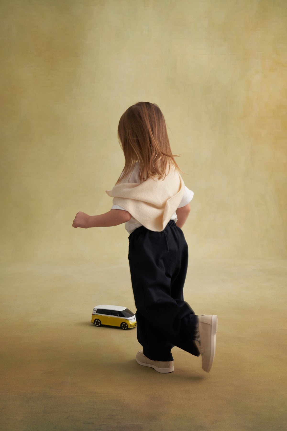 Unisex Çocuk Gabardin Pilili Pantolon Lacivert