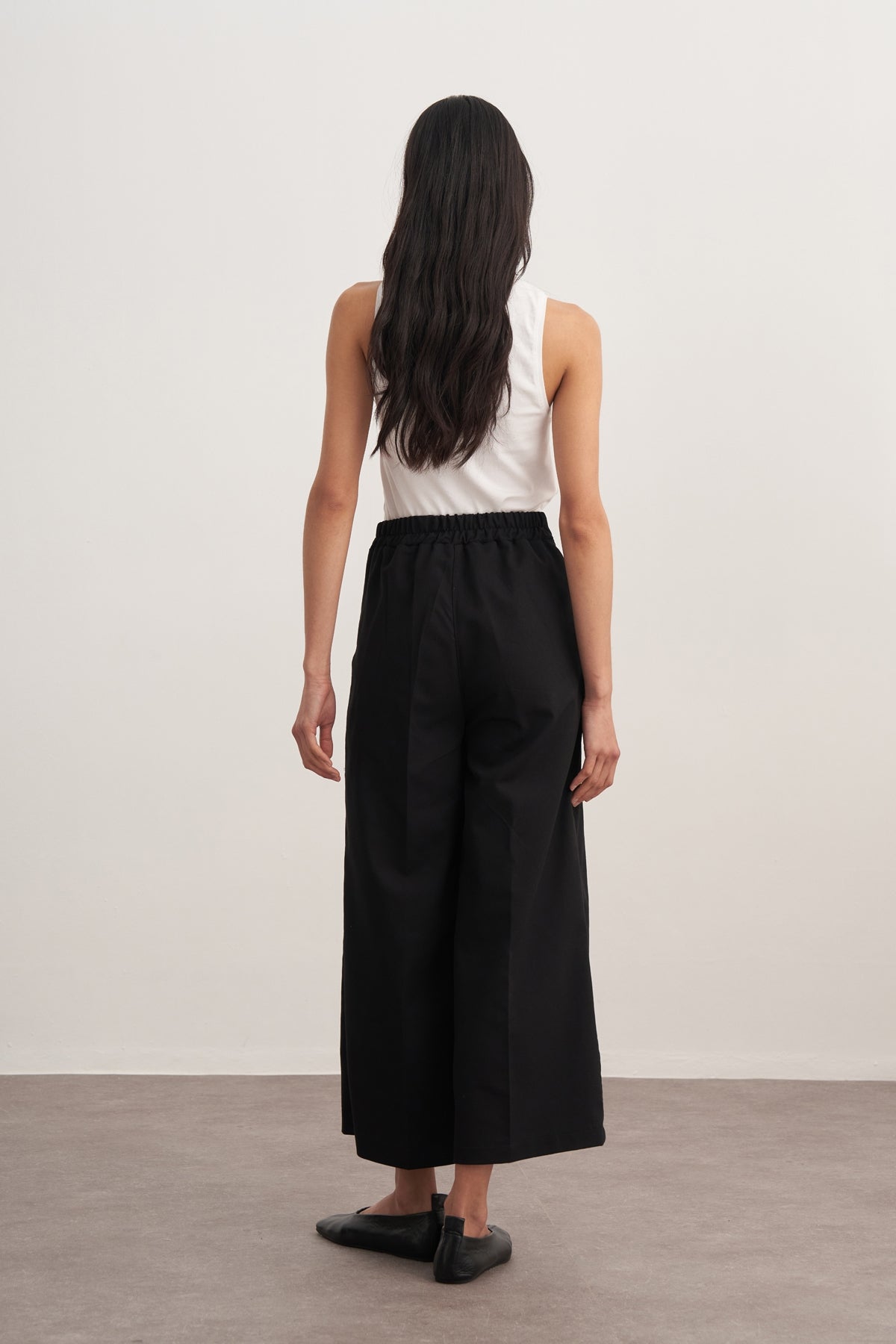 Kadın Gabardin Culotte Pantolon Siyah