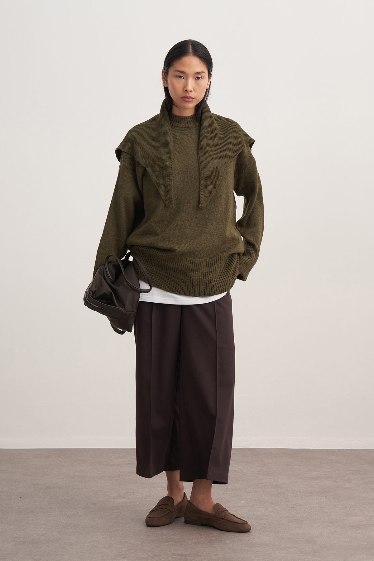 Kadın Triko Bandana Haki