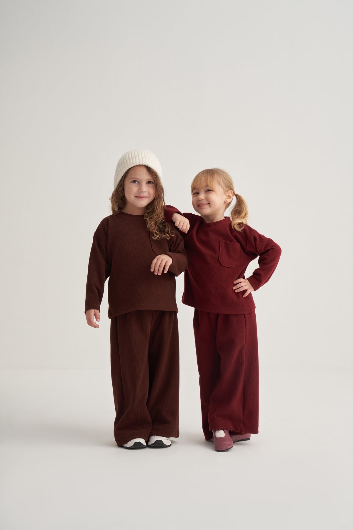 Kız Çocuk Ottoman Kumaş Takım Kahve