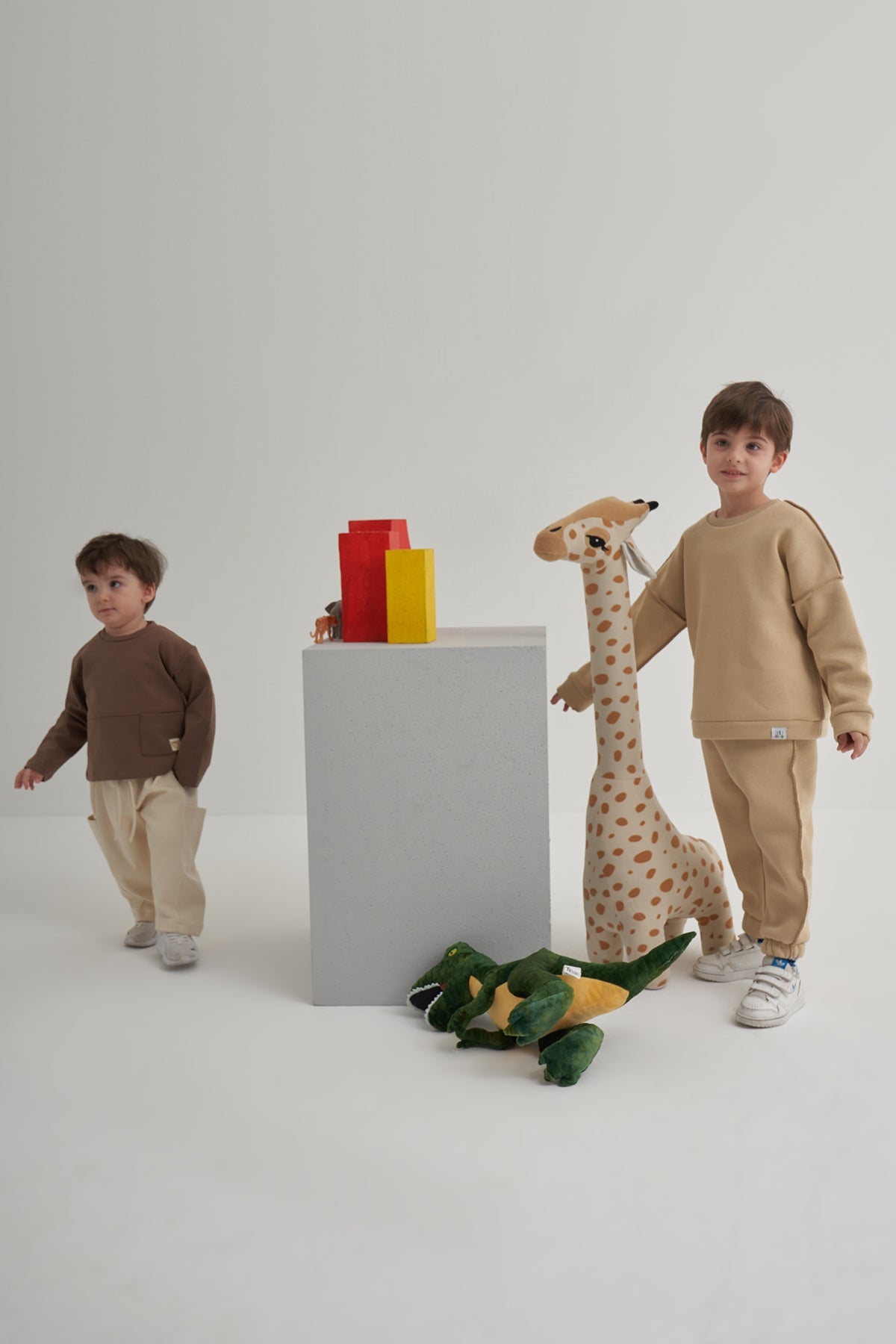 Unisex Çocuk İnterlok Sweat Kahve