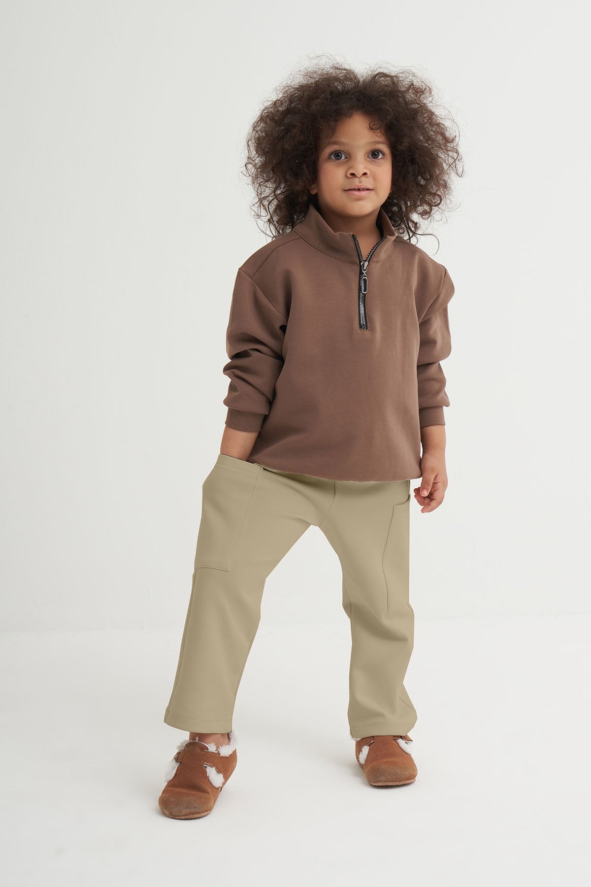 Unisex Çocuk İnterlok Pantolon Yeşil