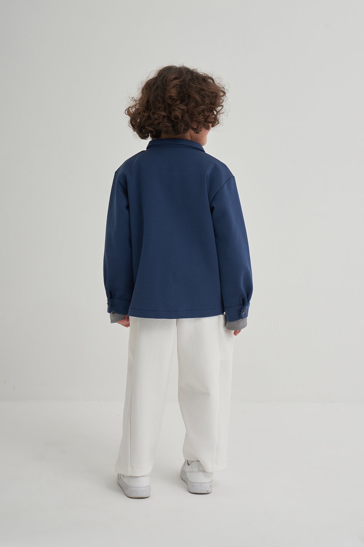 Unisex Çocuk İnterlok Ceket Lacivert