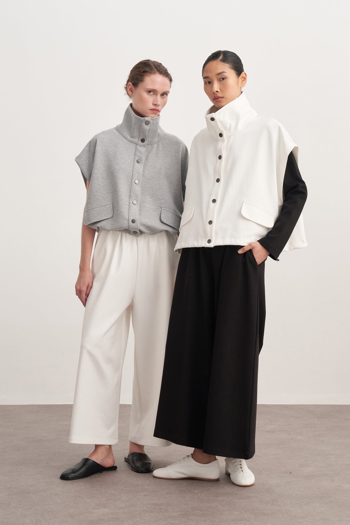 Kadın İnterlok Bol Paçalı Pantolon Siyah