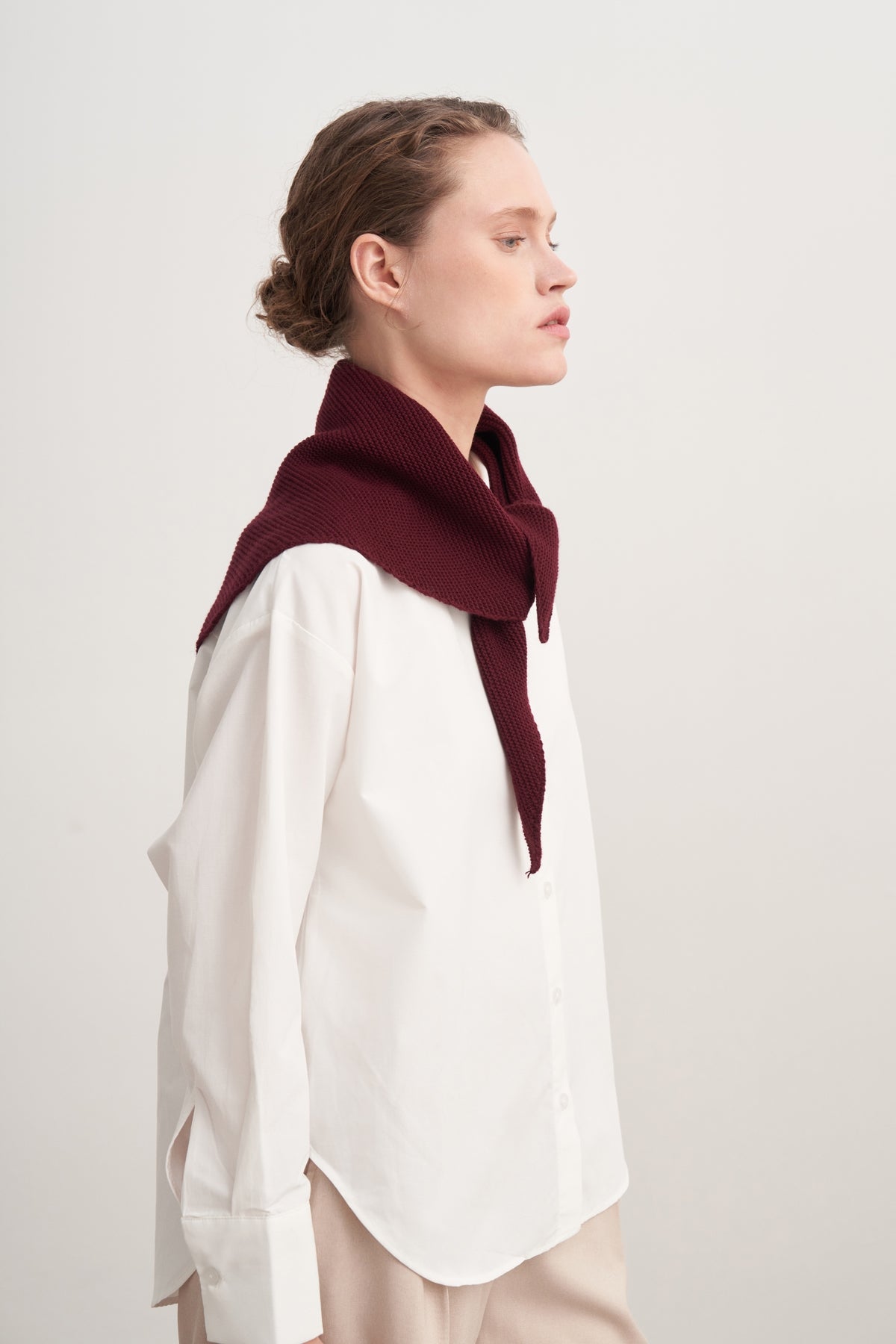 Kadın Triko Bandana Bordo