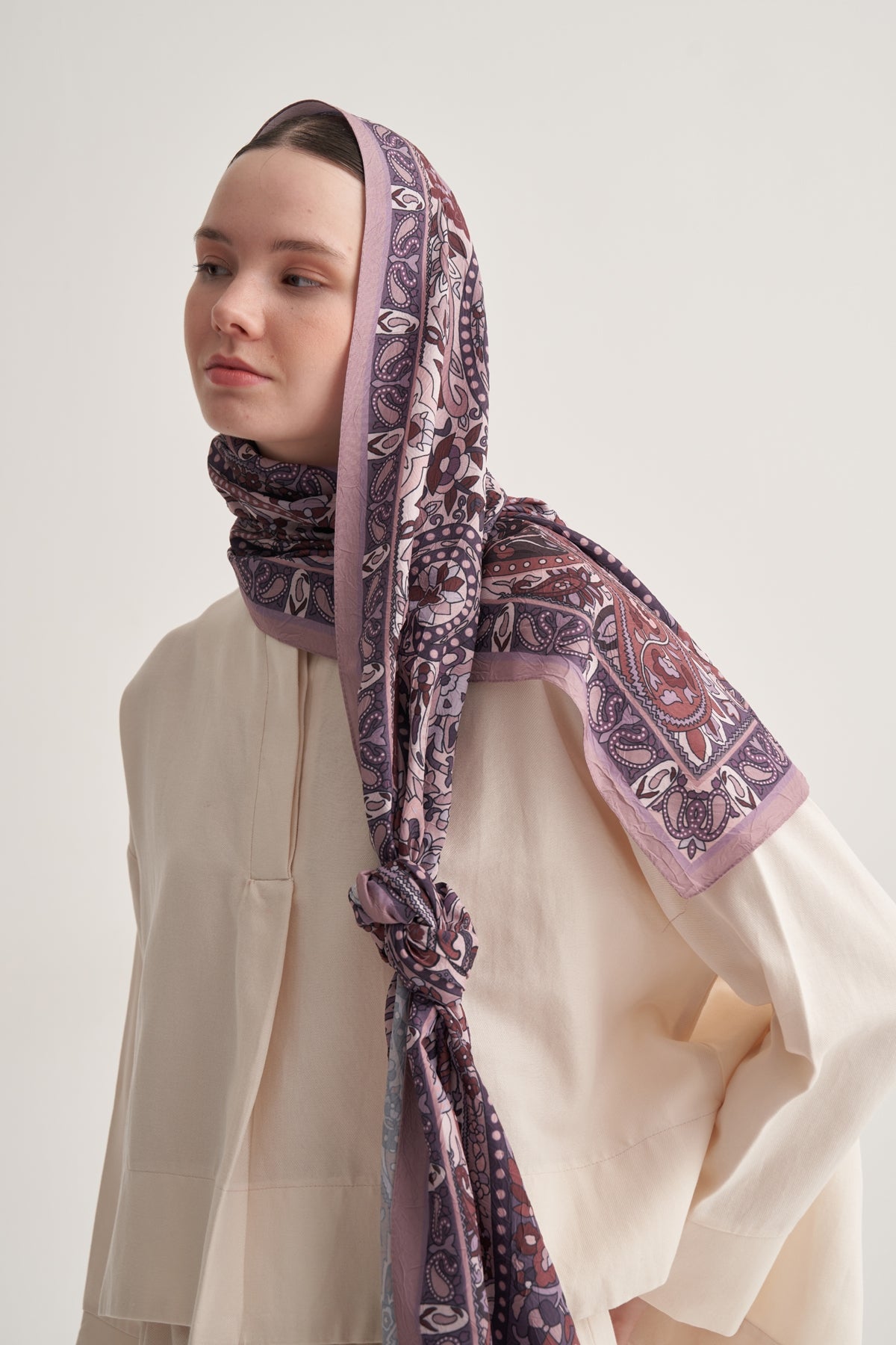 Kadın Crush Paisley Desen Şal Rose