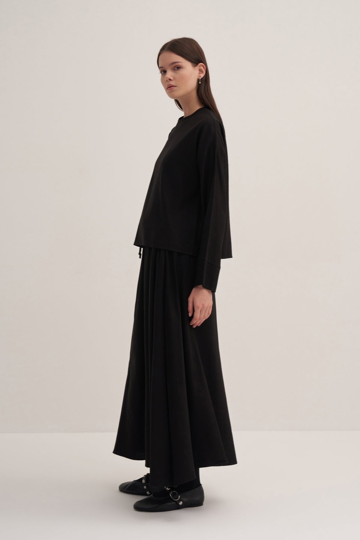 Kadın Etek Bluz Takım Siyah