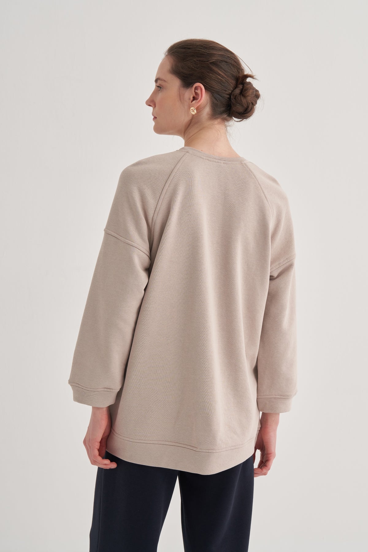 Kadın Oversize Sweat Taş