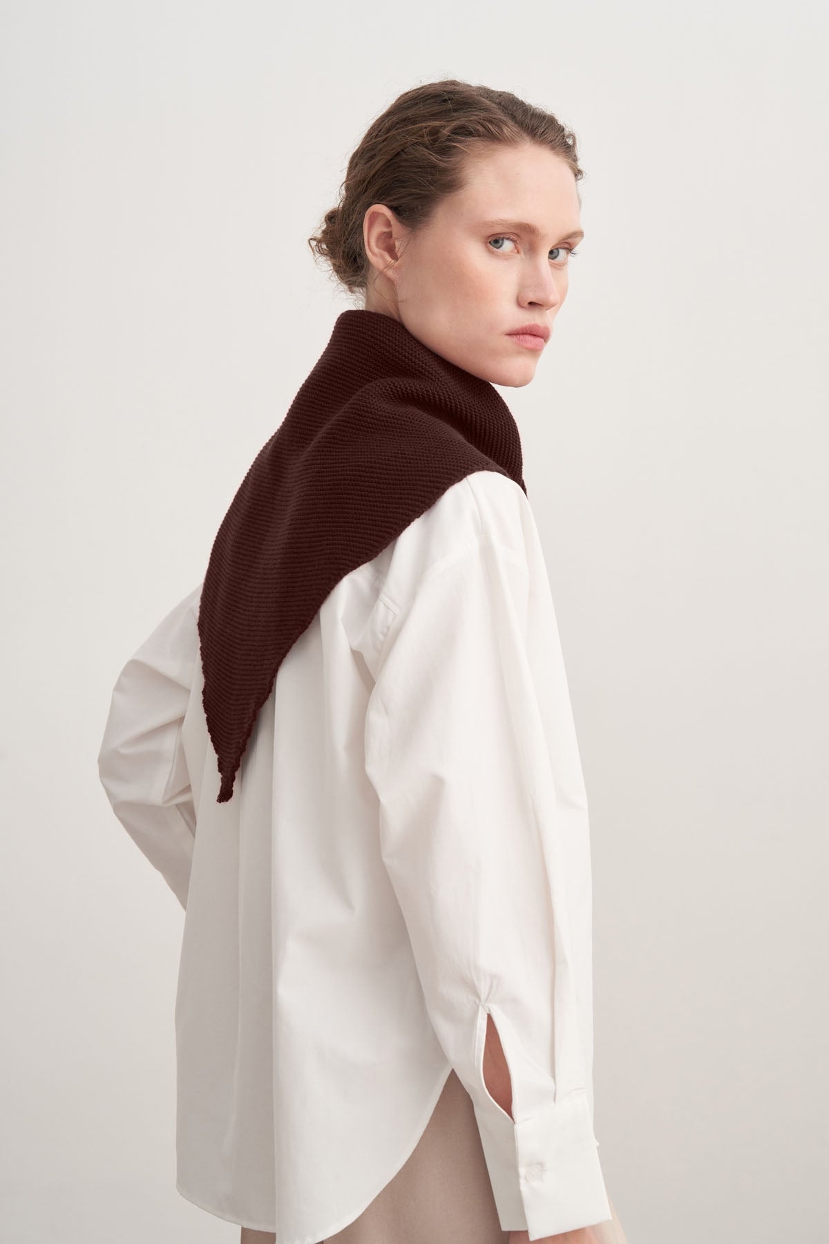 Kadın Triko Bandana Kahve