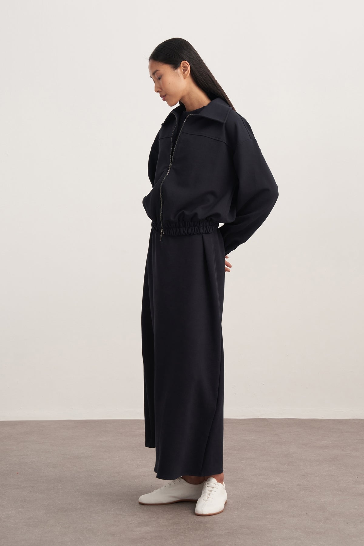 Kadın İnterlok Bomber Ceket Lacivert