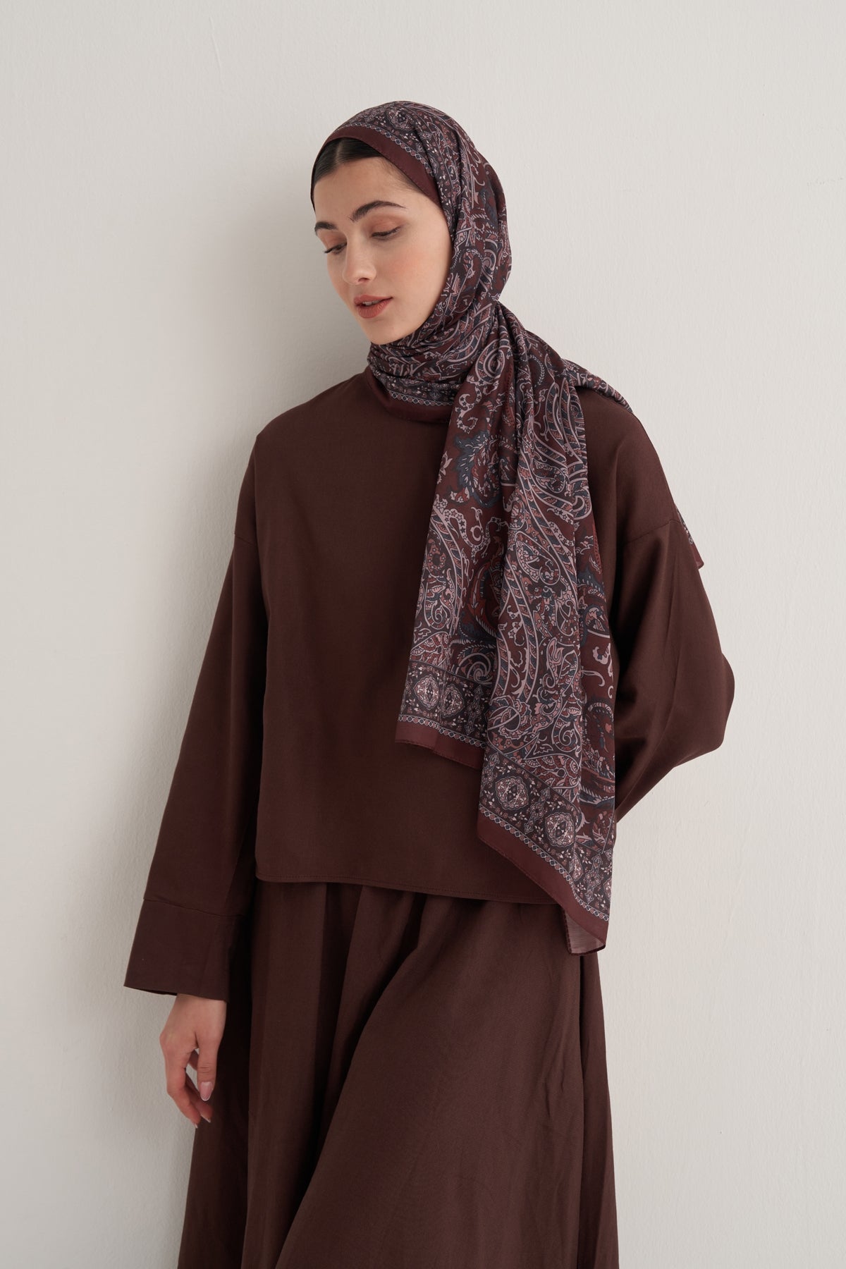 Kadın Soft Dream Desen Şal Bordo