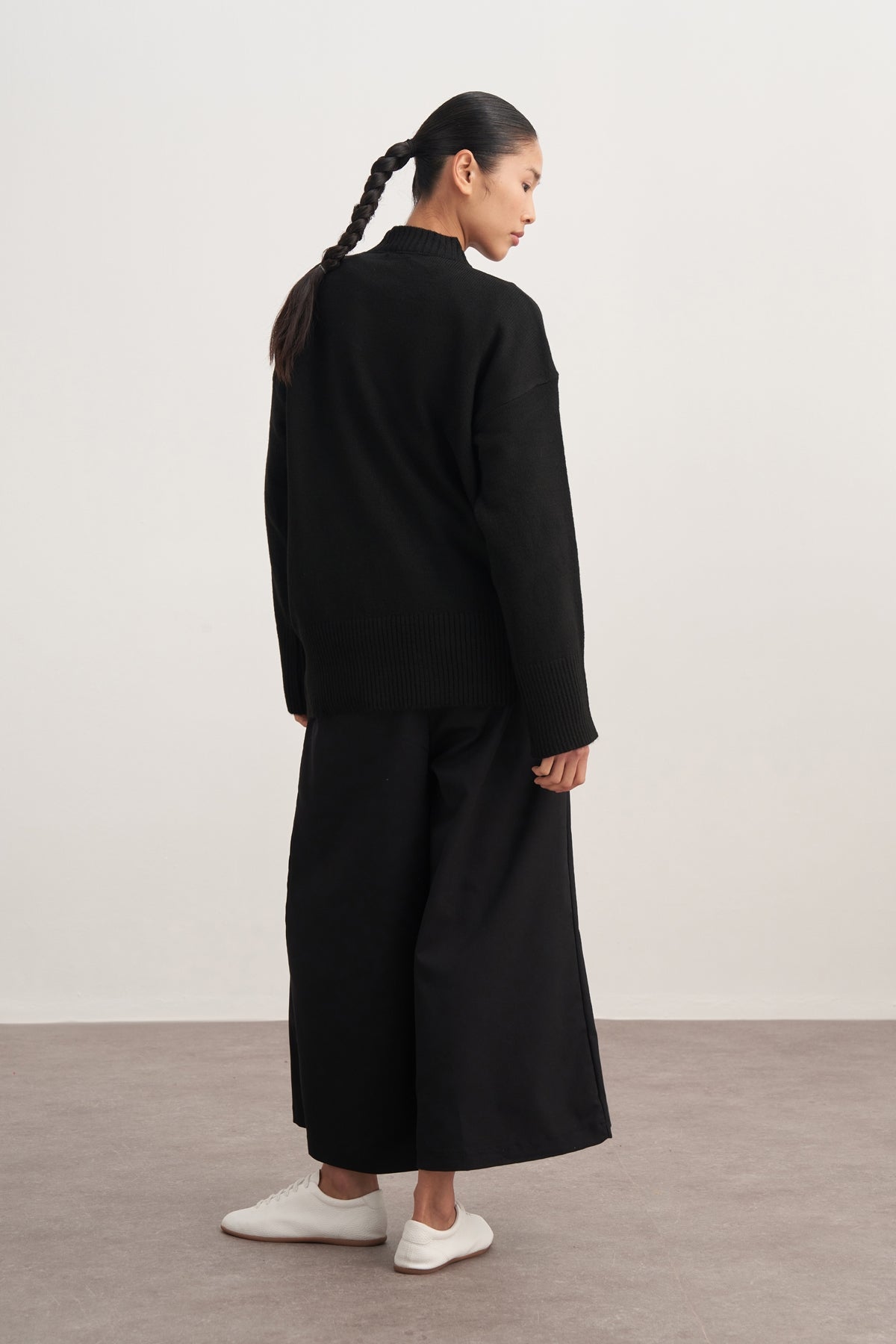 Kadın Basic Triko Kazak Siyah