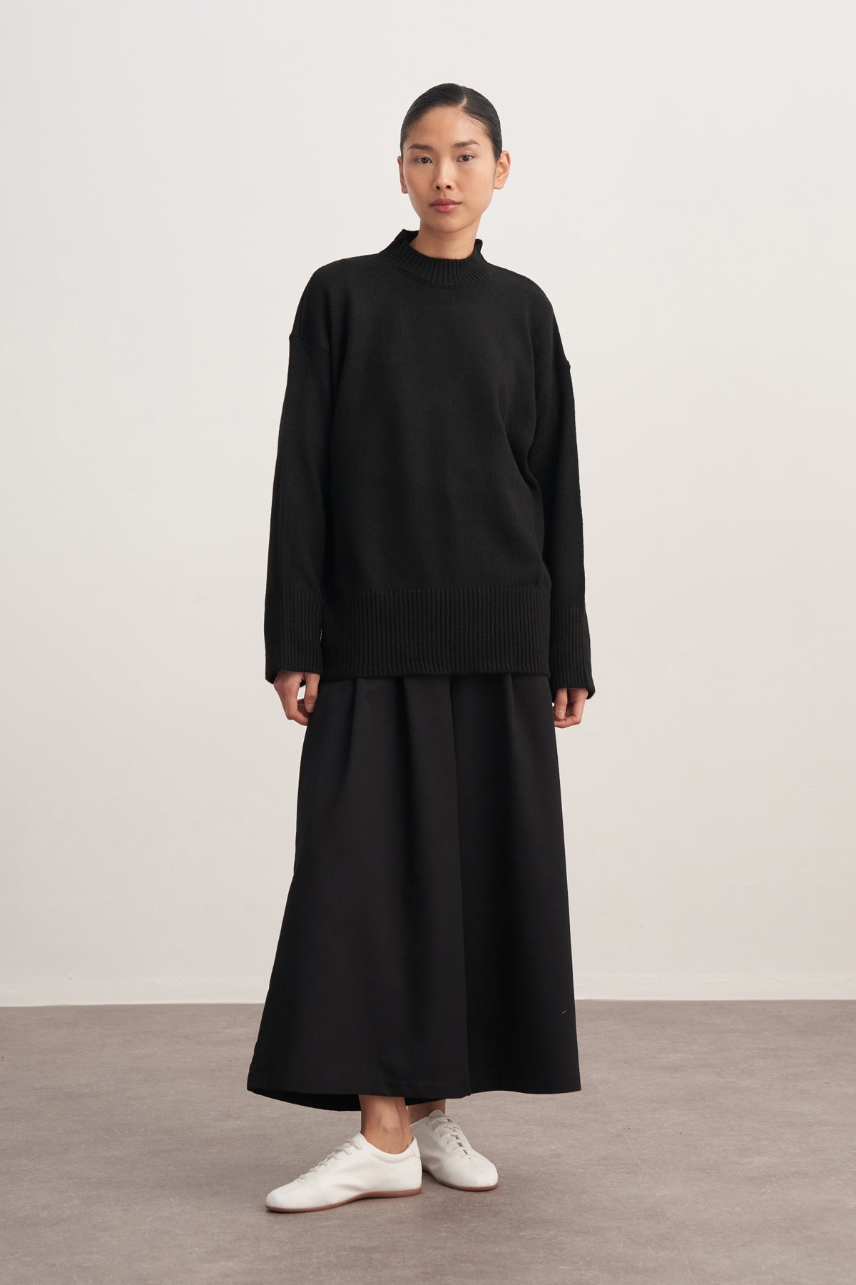 Kadın Basic Triko Kazak Siyah