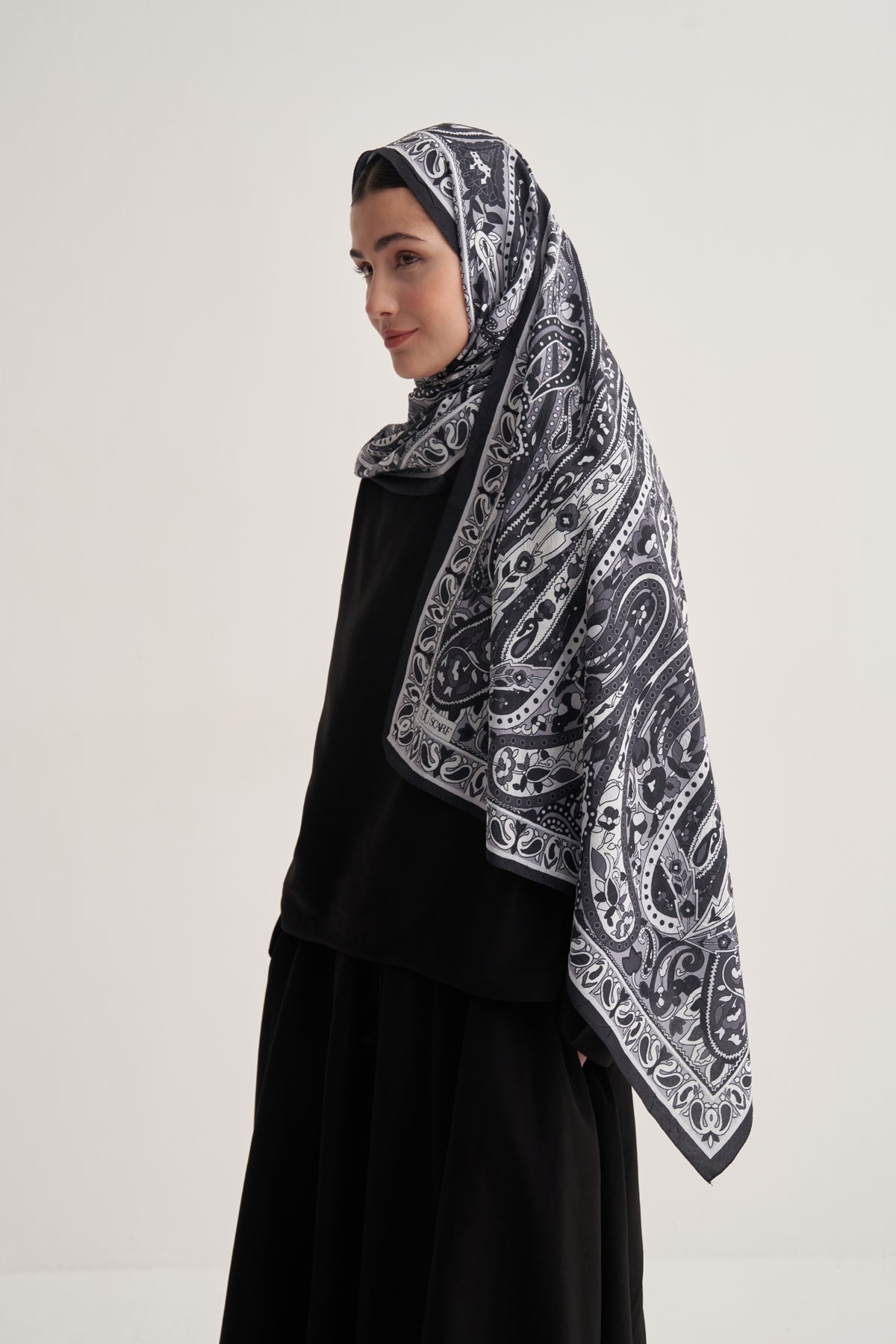 Kadın Crush Paisley Desen Şal Gri