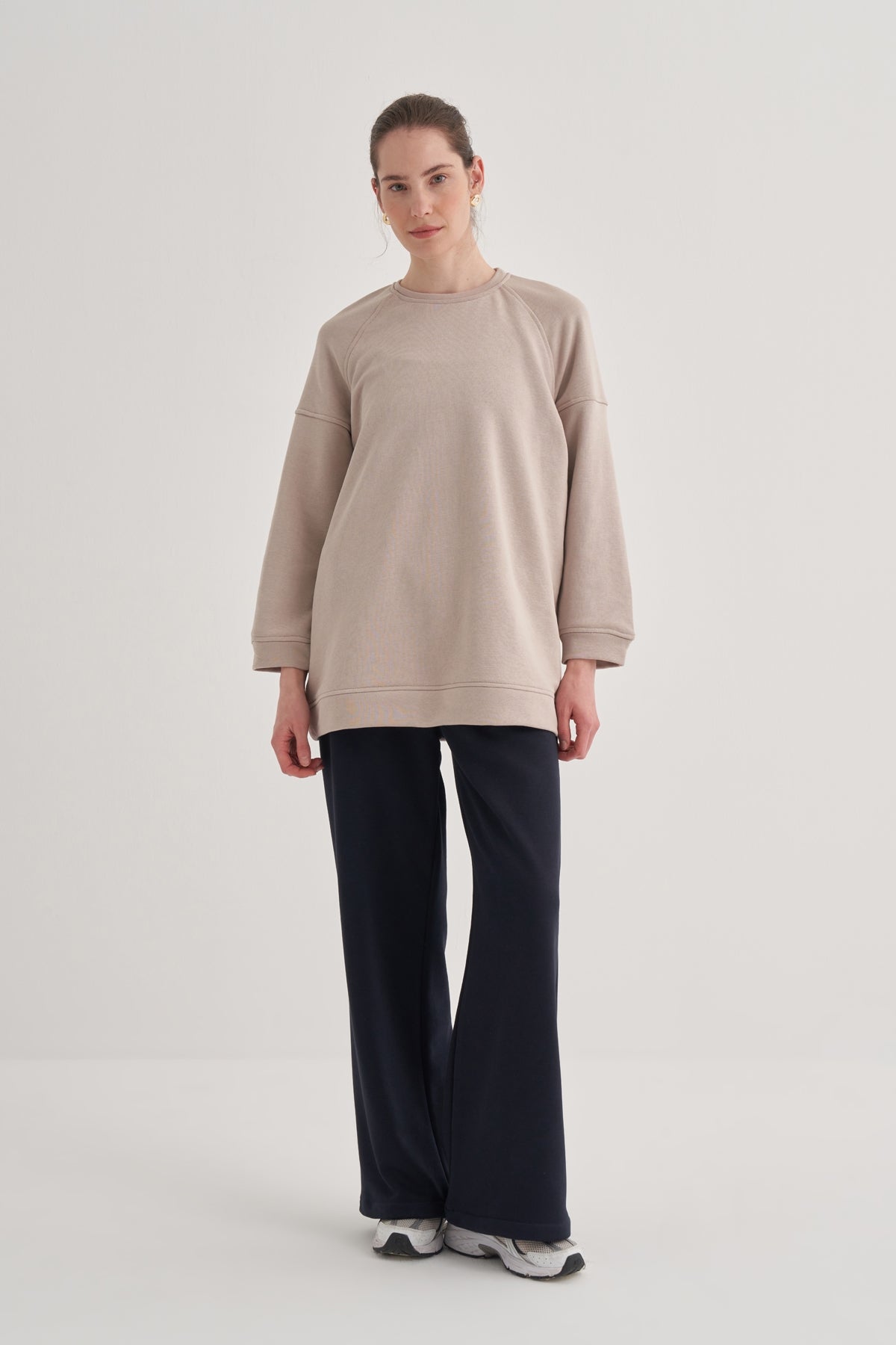 Kadın Oversize Sweat Taş