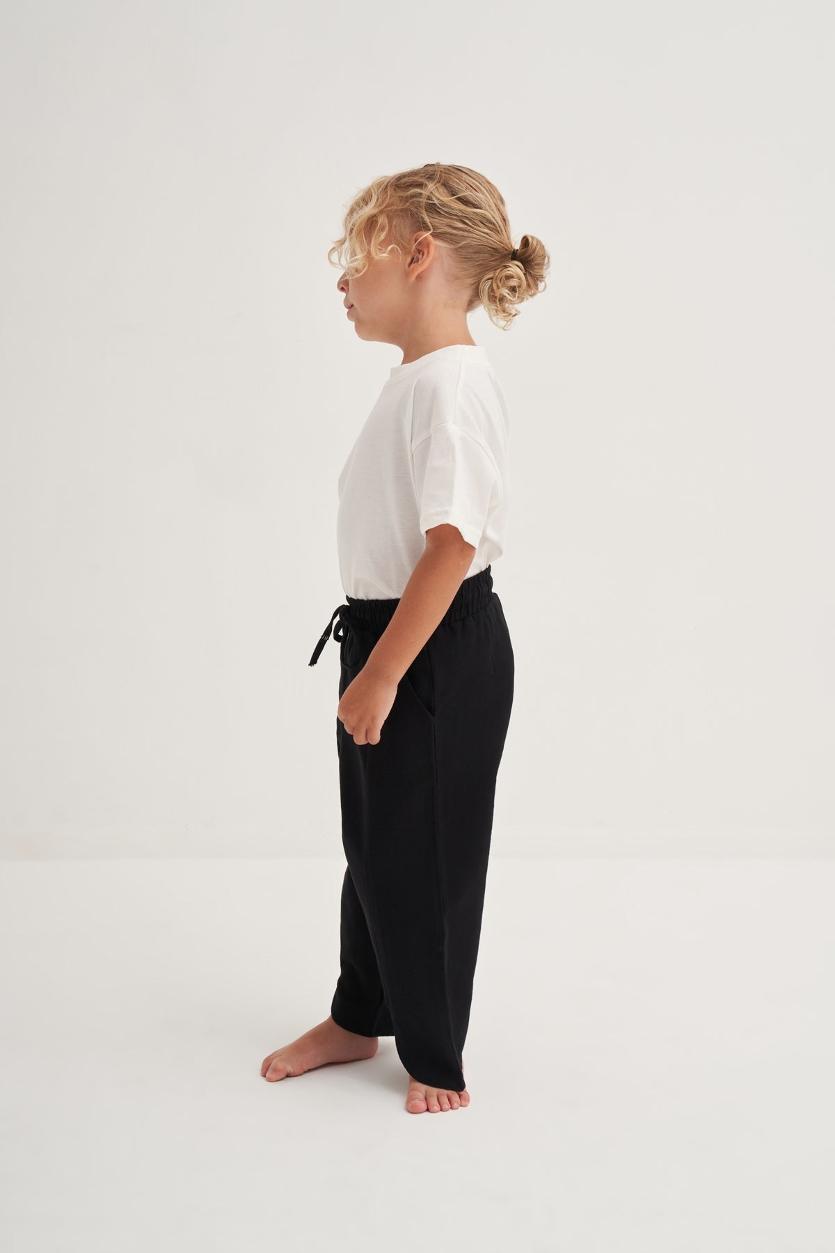 Unisex Çocuk Organik Pamuk Pantolon Siyah