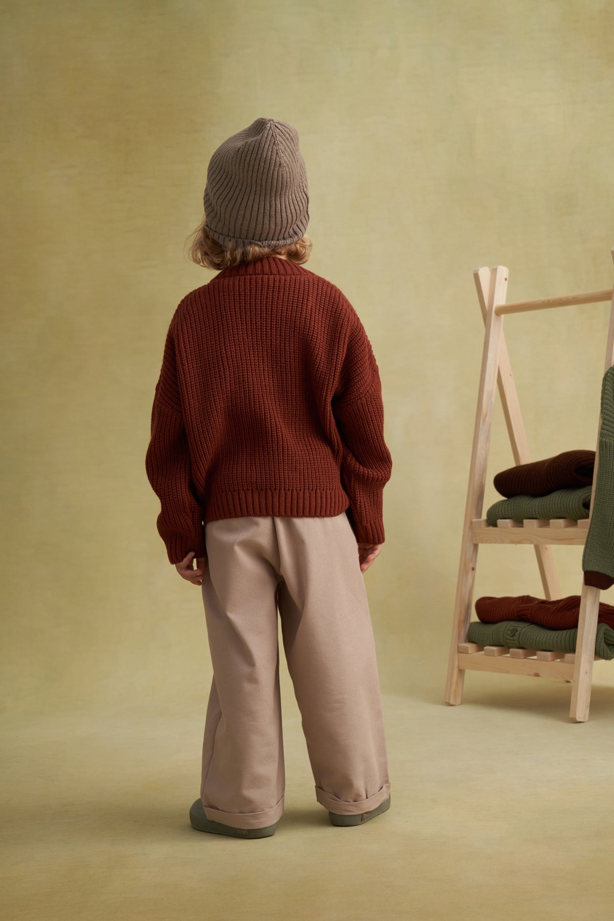 Çocuk Triko Hırka Kiremit