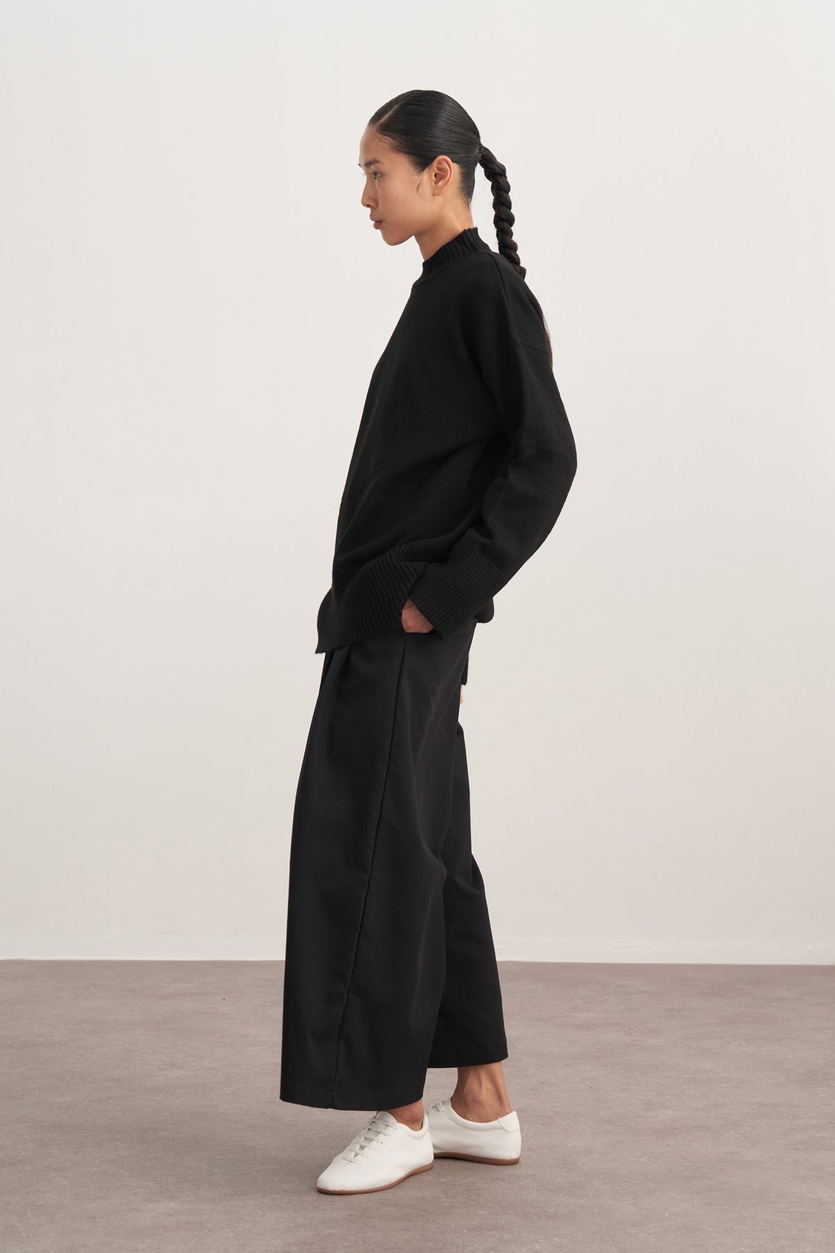 Kadın Basic Triko Kazak Siyah