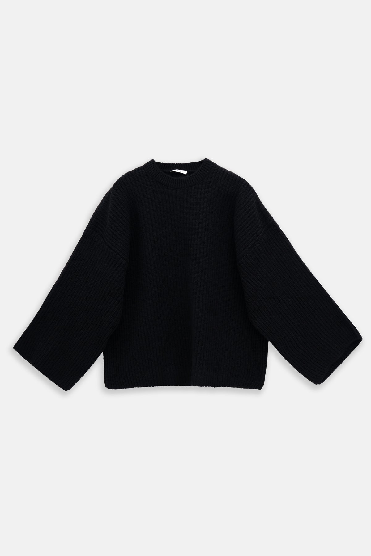 Kadın Oversize Triko Kazak Siyah