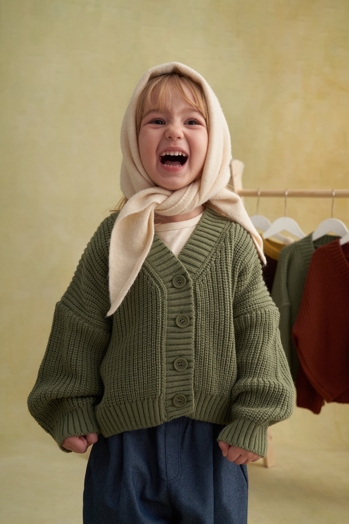 Çocuk Triko Hırka Yeşil