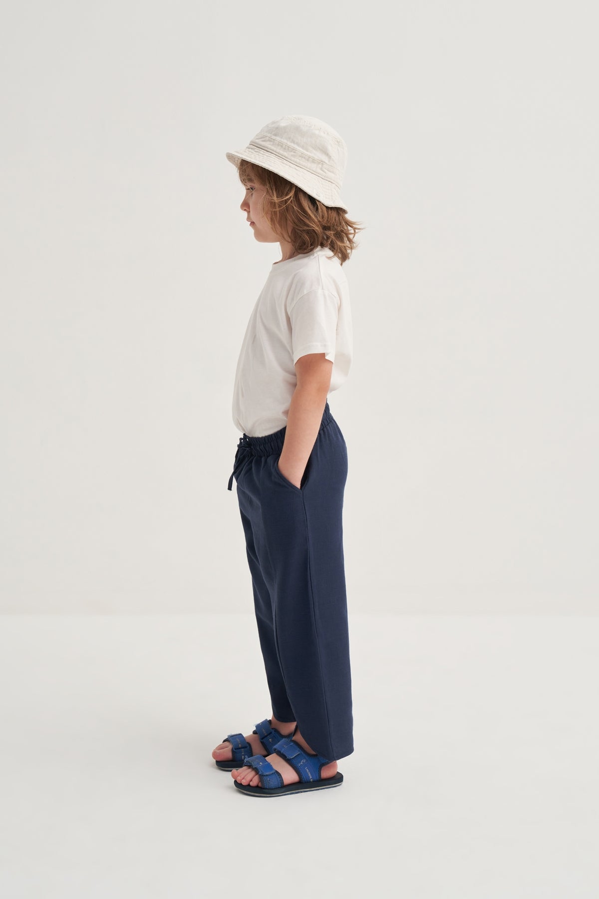 Unisex Çocuk Organik Pamuk Pantolon Lacivert