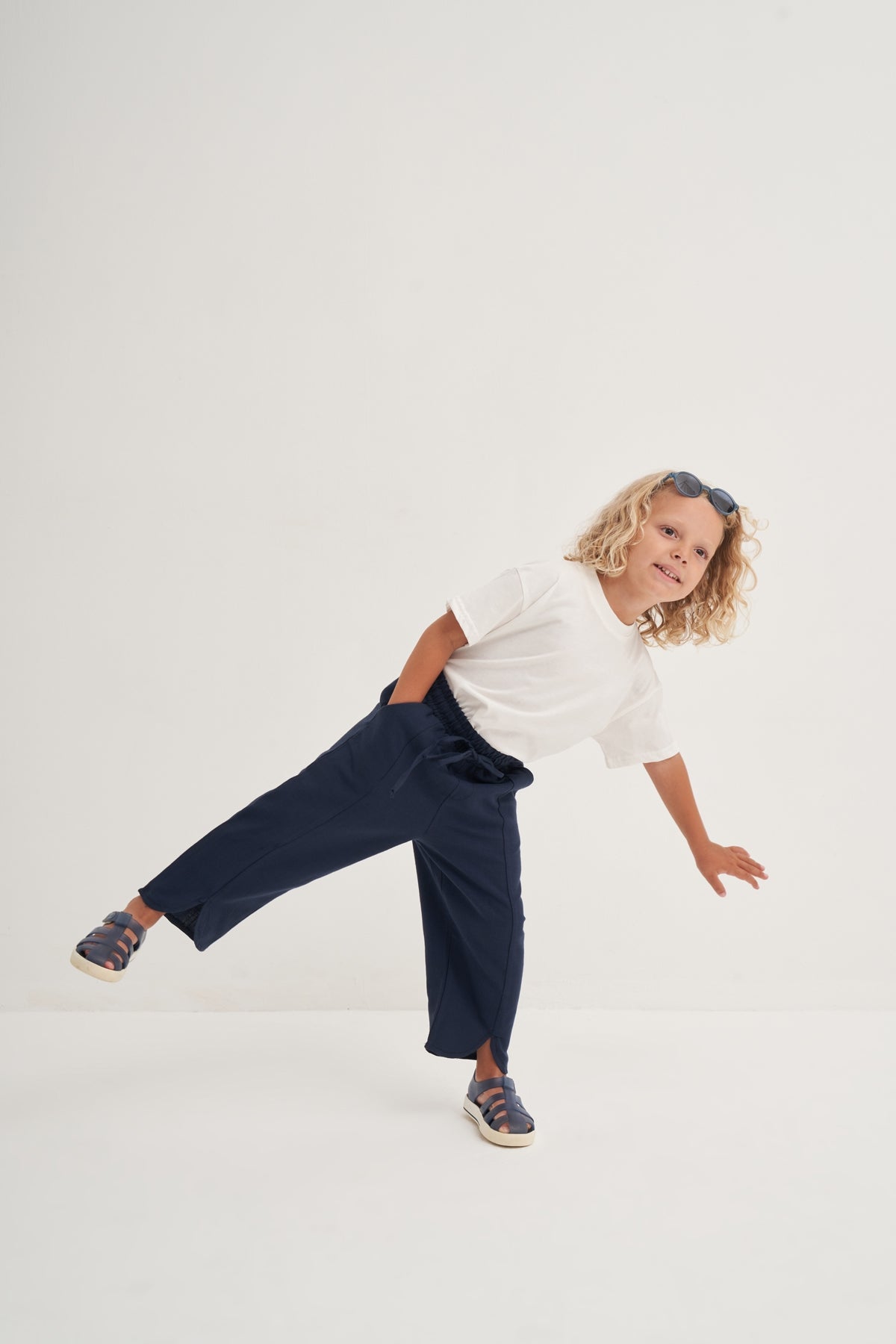 Unisex Çocuk Organik Pamuk Pantolon Lacivert