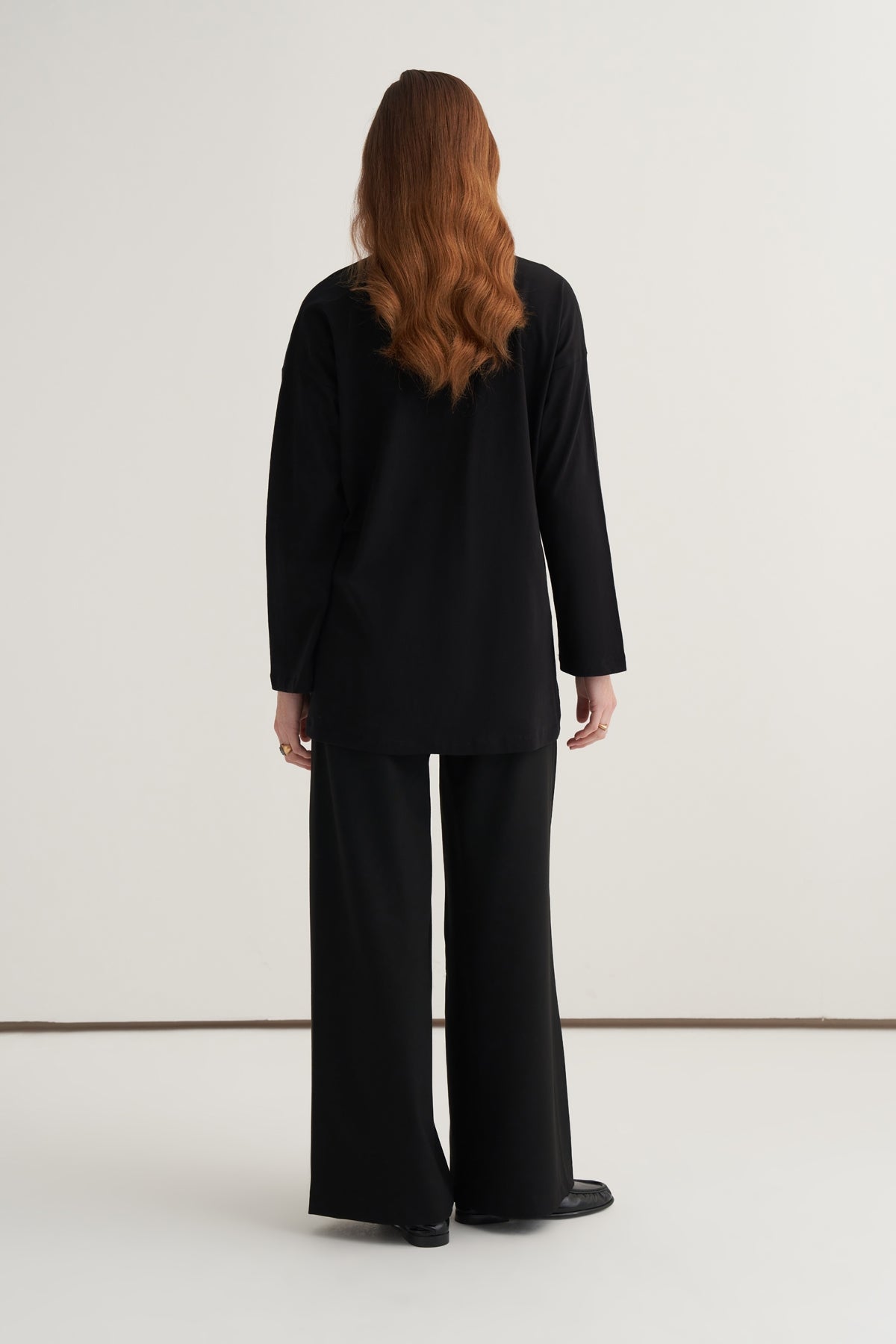 Kadın Basic Uzun Kollu Sweat Siyah